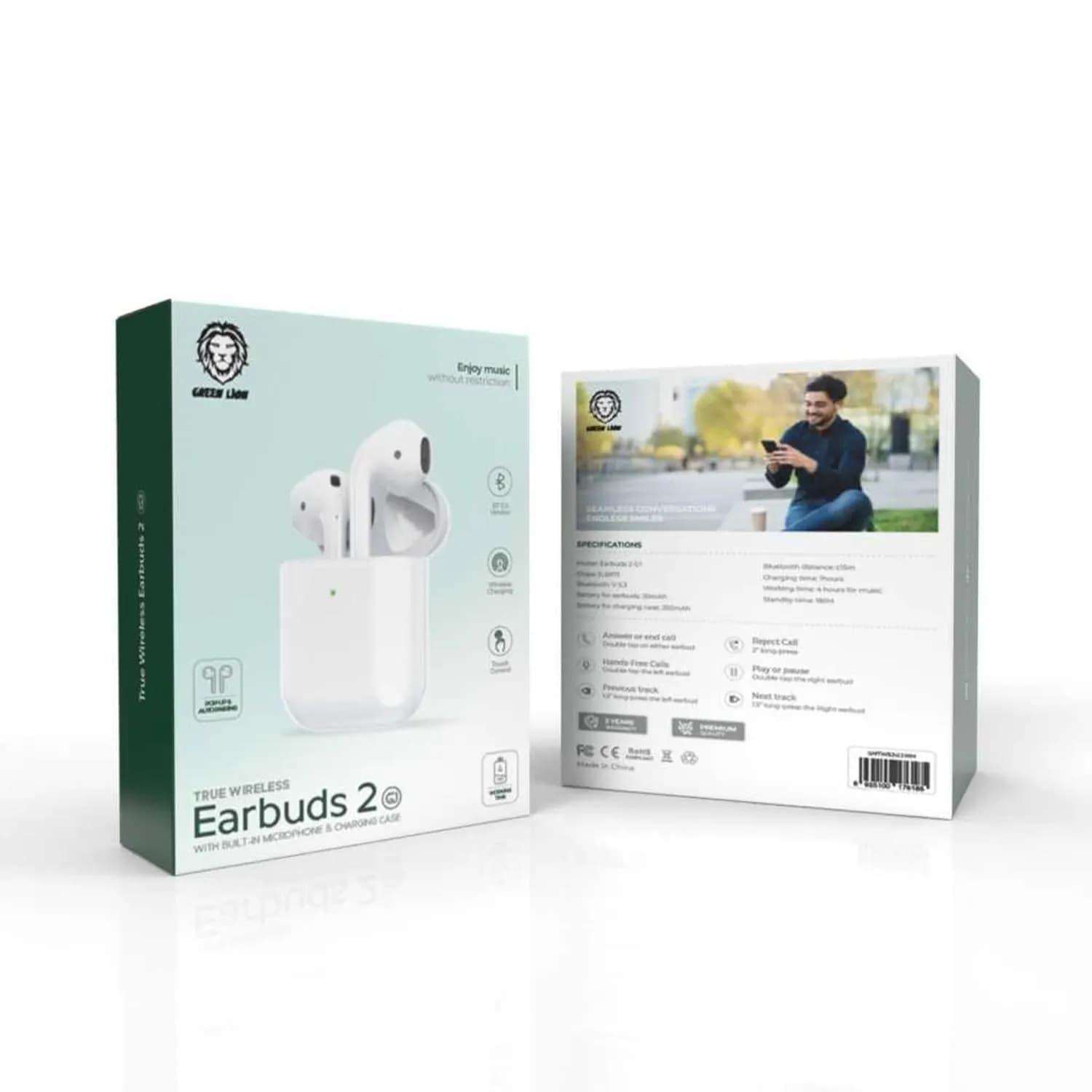Green Lion Earbuds 2 G1 - ANC, White 2