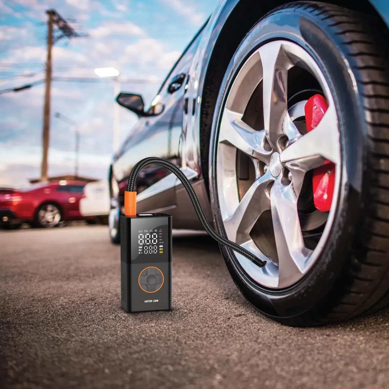 Green Lion Portable Cordless Air Compressor - 150 PSI, Digital Display 2
