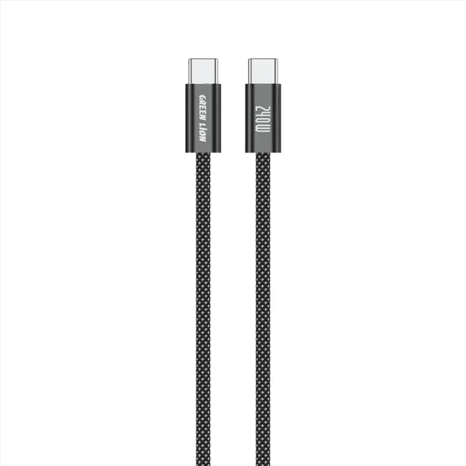 Green Lion USB-C Cable - 240W Fast Charging, Black