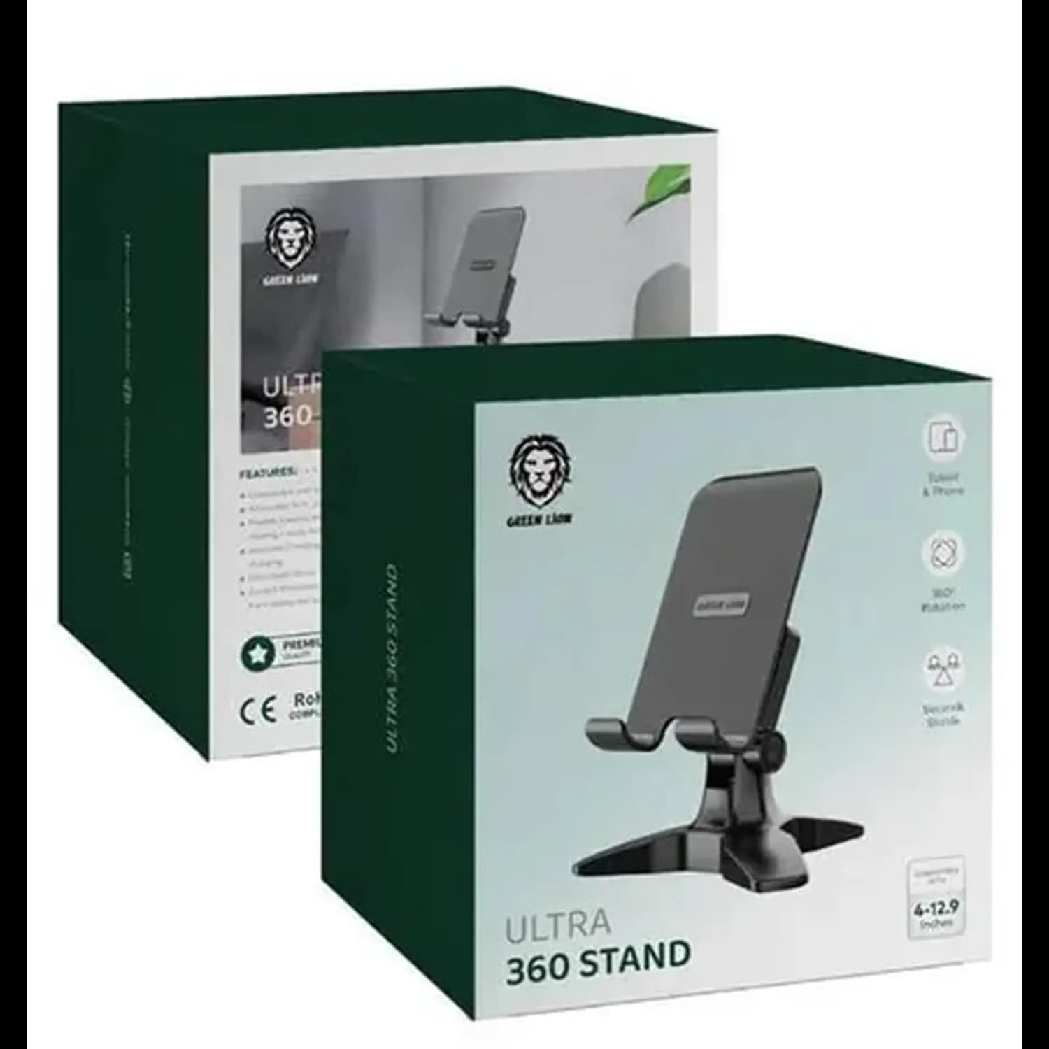 Green Lion Ultra 360 Stand - Adjustable, 360° Rotation, Black 2