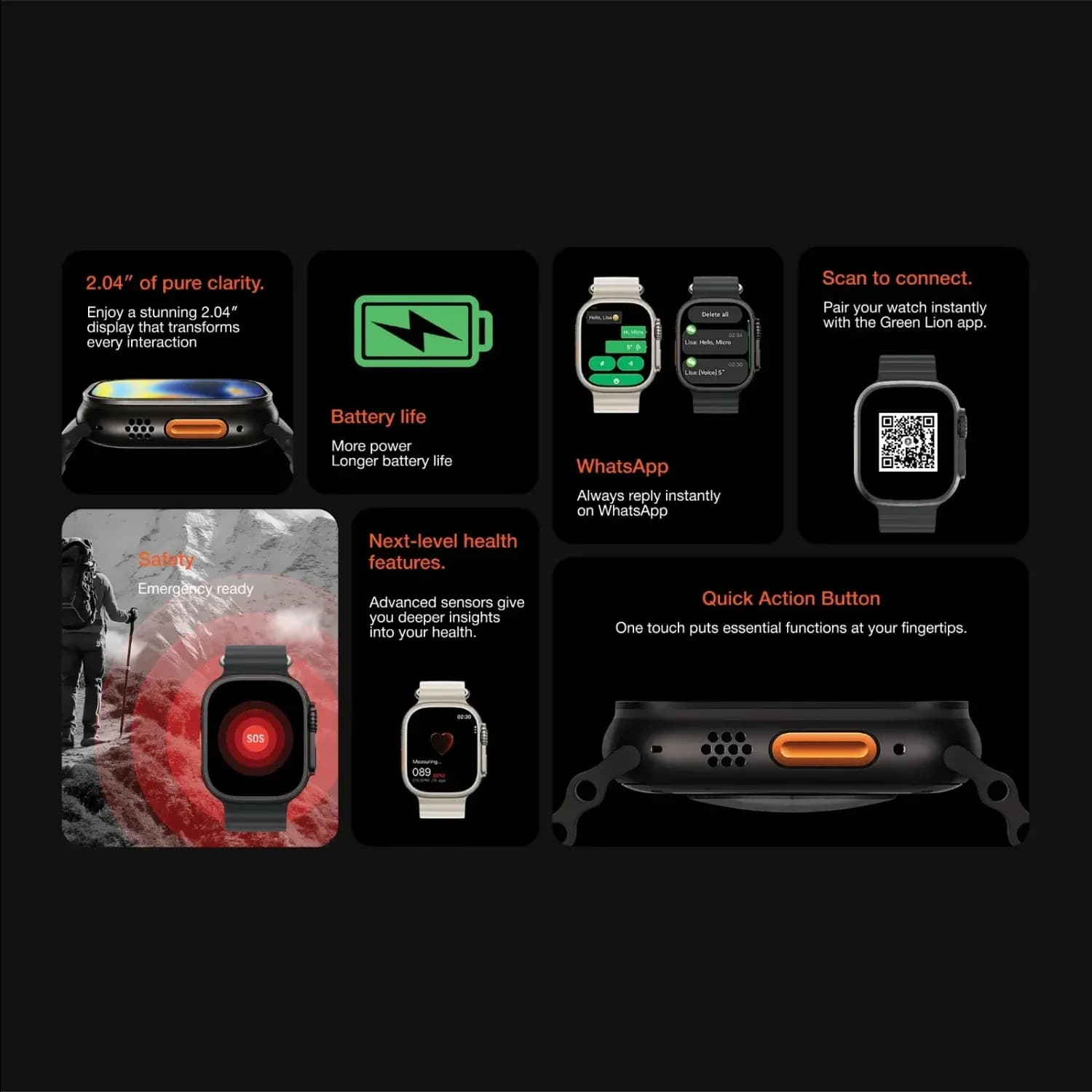 Green Lion Smart Watch Communicate 49 - 49mm, Silver — Silver 2