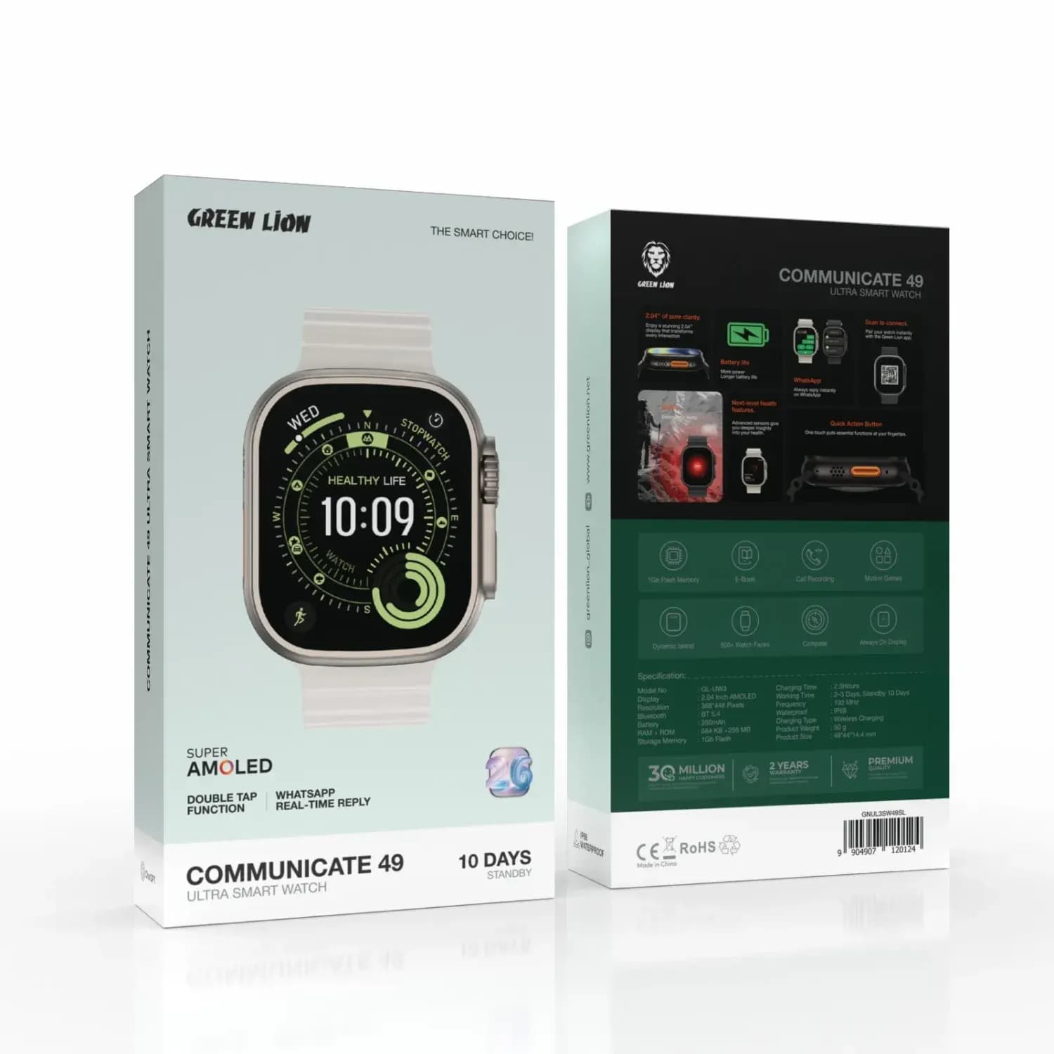 Green Lion Smart Watch Communicate 49 - 49mm, Silver — Silver 3