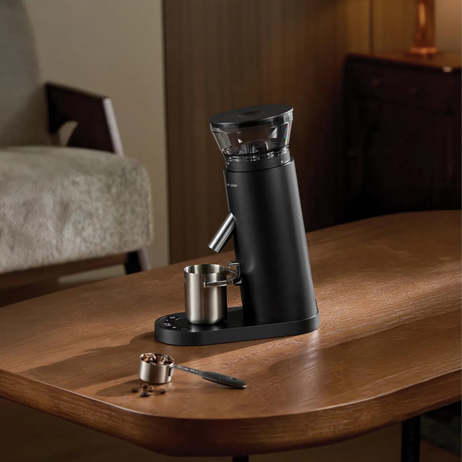 Green Lion Electric Coffee Grinder - Cordless, Black 2