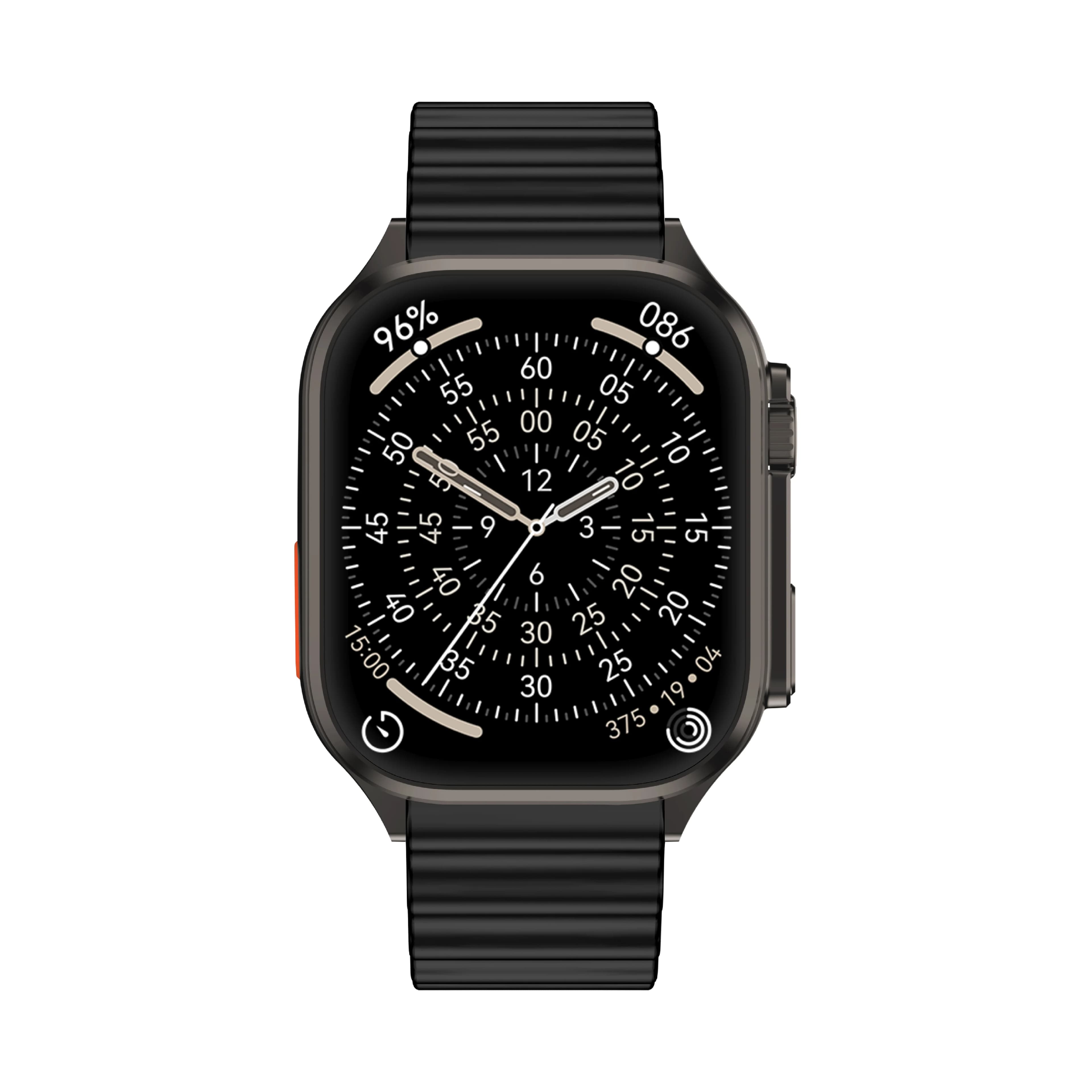 Green Lion Smart Watch Ultra Curve GNULCURSW66BK - Wireless Charging, Black — Black 2