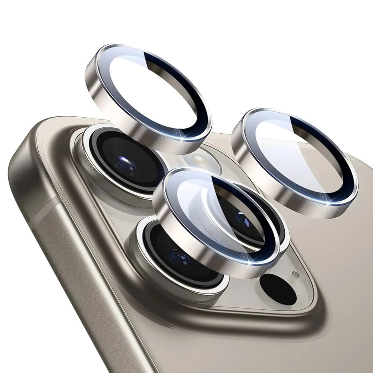 Green Lion Lens Protector iPhone 16 Pro/Pro Max - Diamond Hardness, Titanium — Black 6