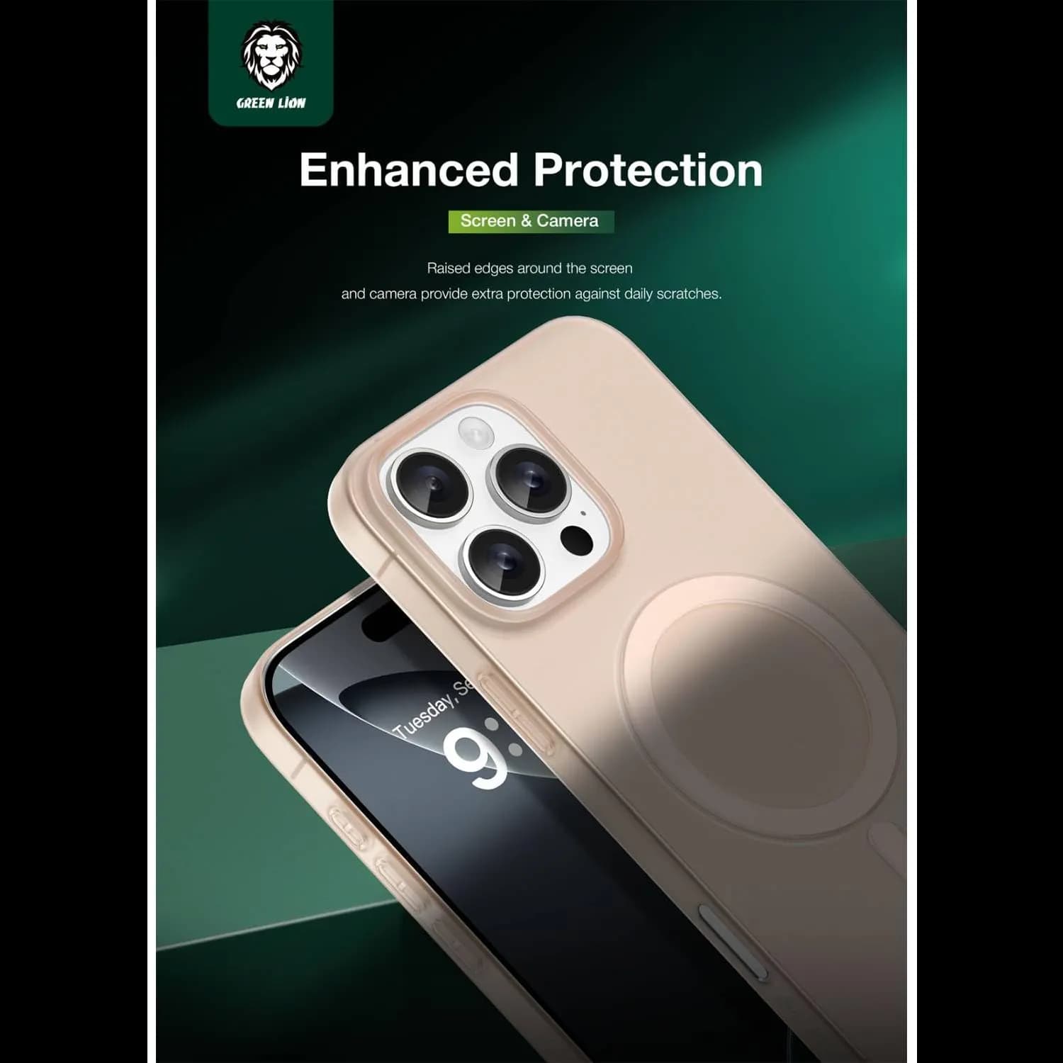 Green Lion Case iPhone 16 Pro - Ultra Slim Matte, Black 2