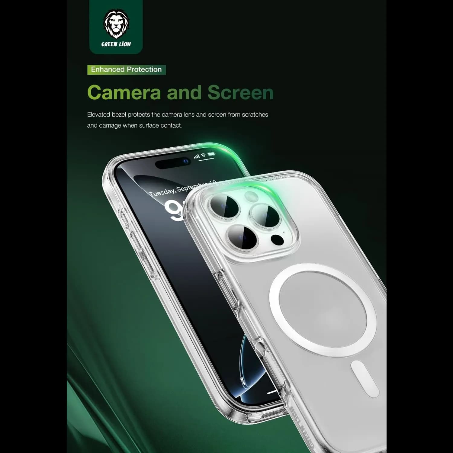 Green Lion Case - Ultra Clear, MagSafe Compatible, iPhone 16 Pro Max 2