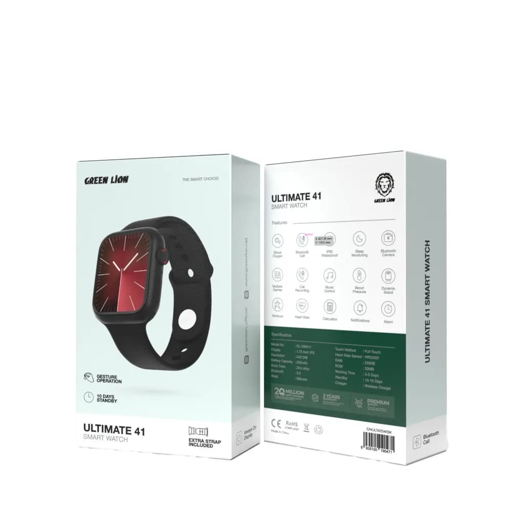 Green Lion Ultimate 41 Smart Watch — Black 2
