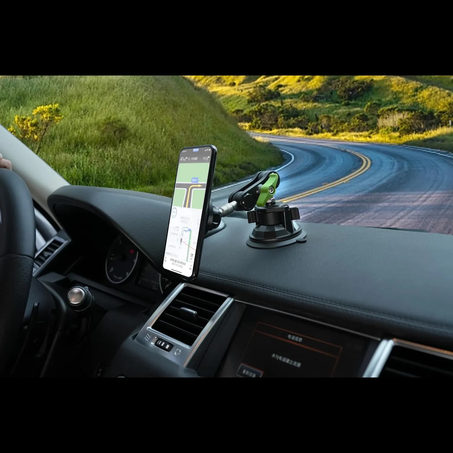 Green Lion Phone Stand - MagSafe Compatible, Windshield Mount 2