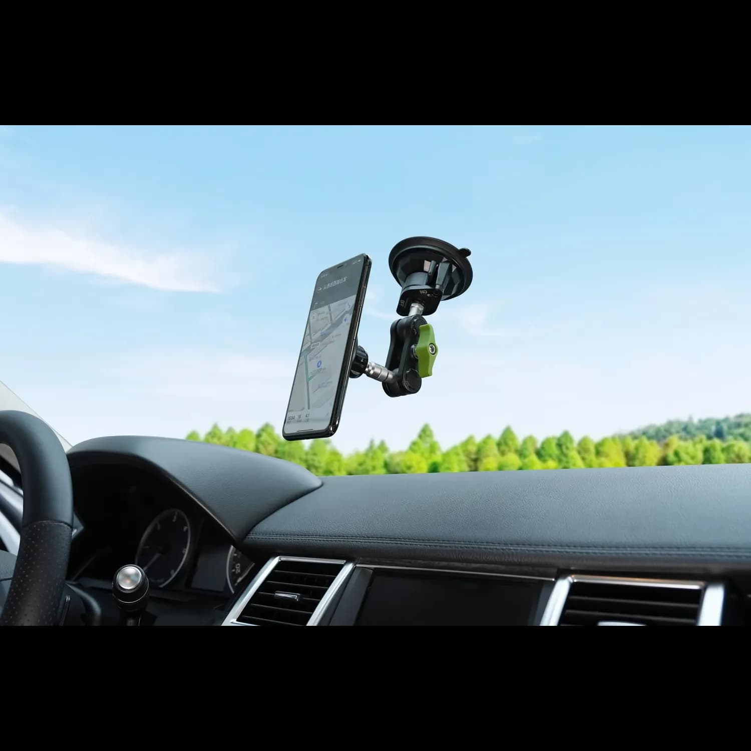 Green Lion Phone Stand - MagSafe Compatible, Windshield Mount 4