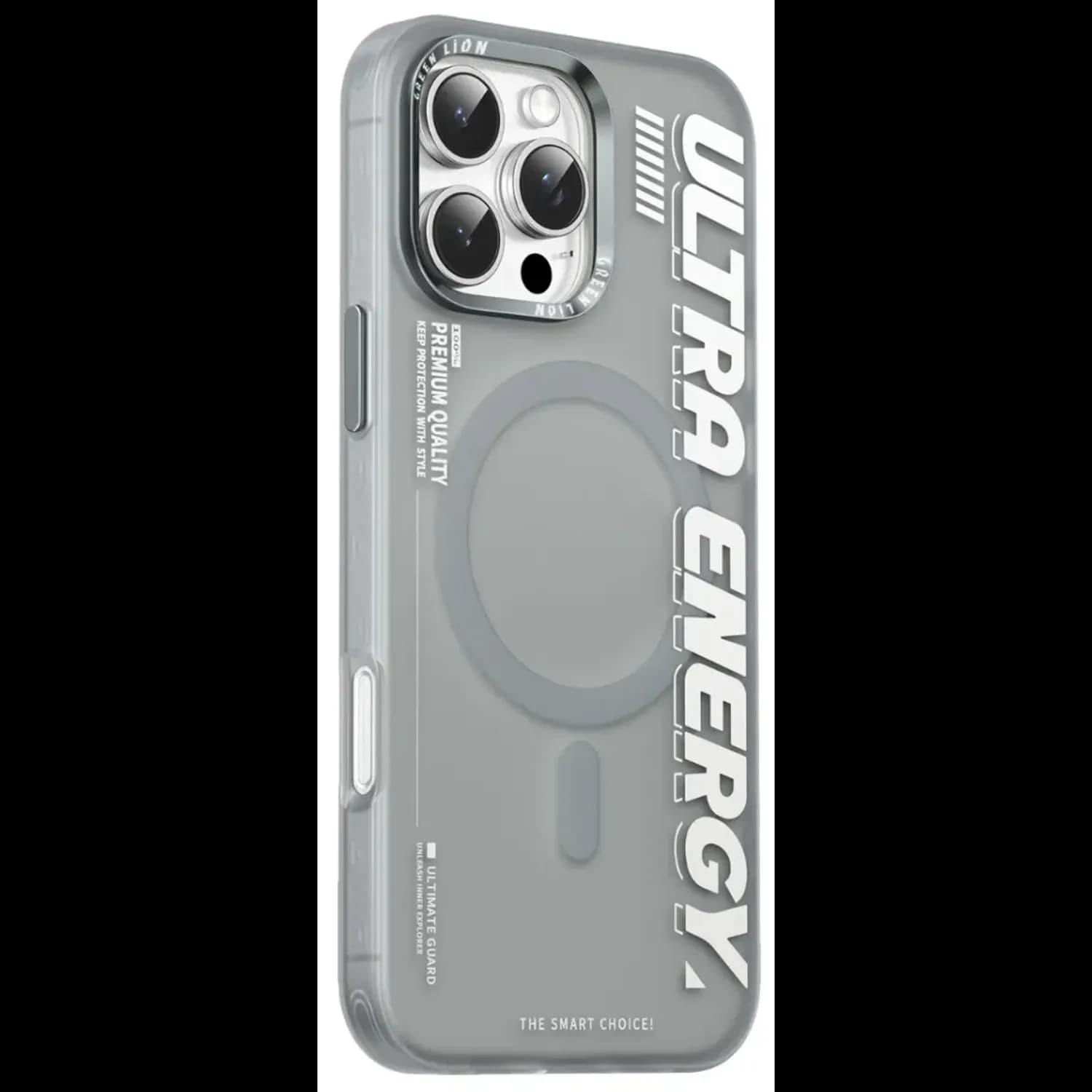 Green Lion MagSafe Case - Ultra Shockproof, Natural Titanium — Black 2