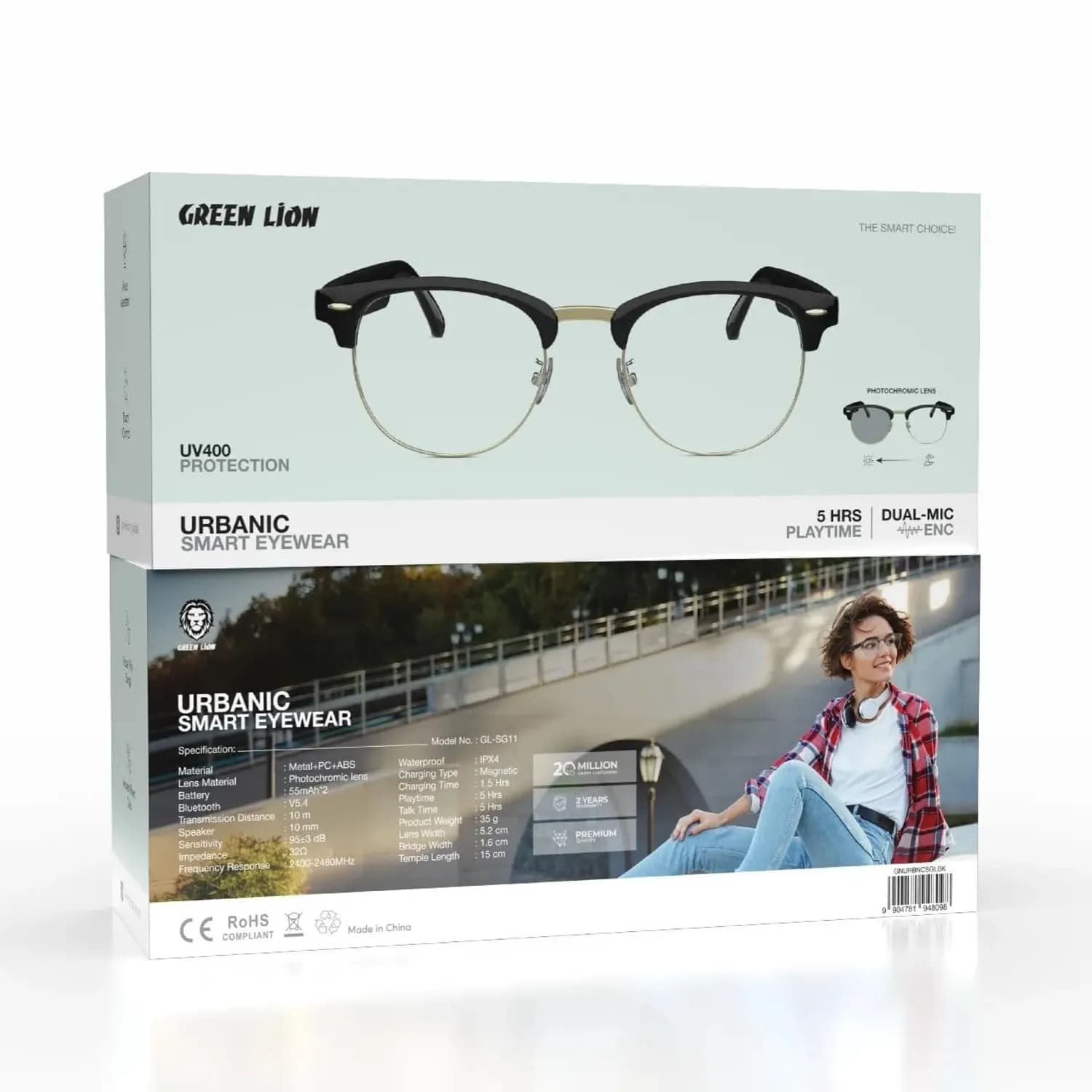 Green Lion Smart Eyewear Urbanic - Black 4