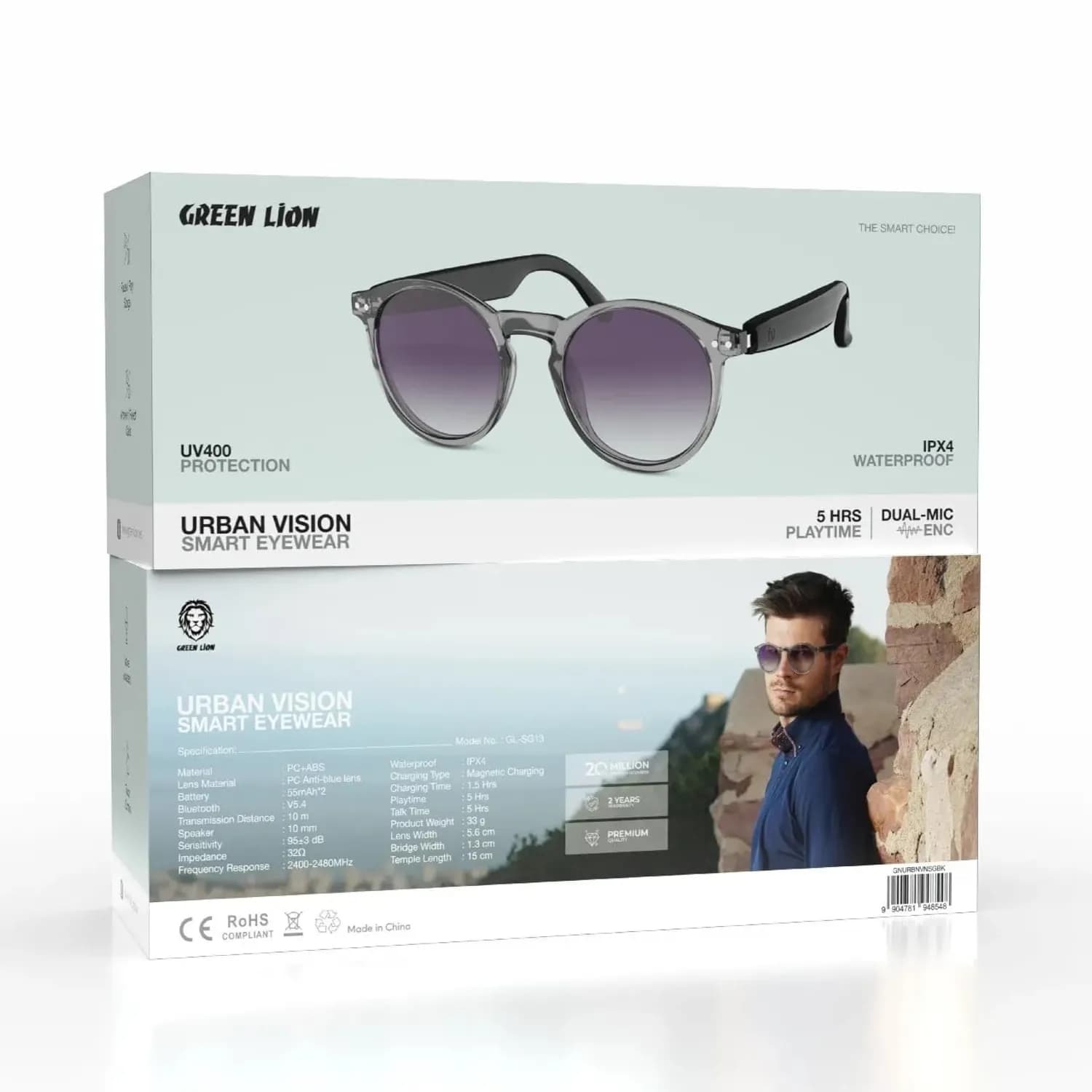 Green Lion Smart Eyewear Urban Vision - Black 4