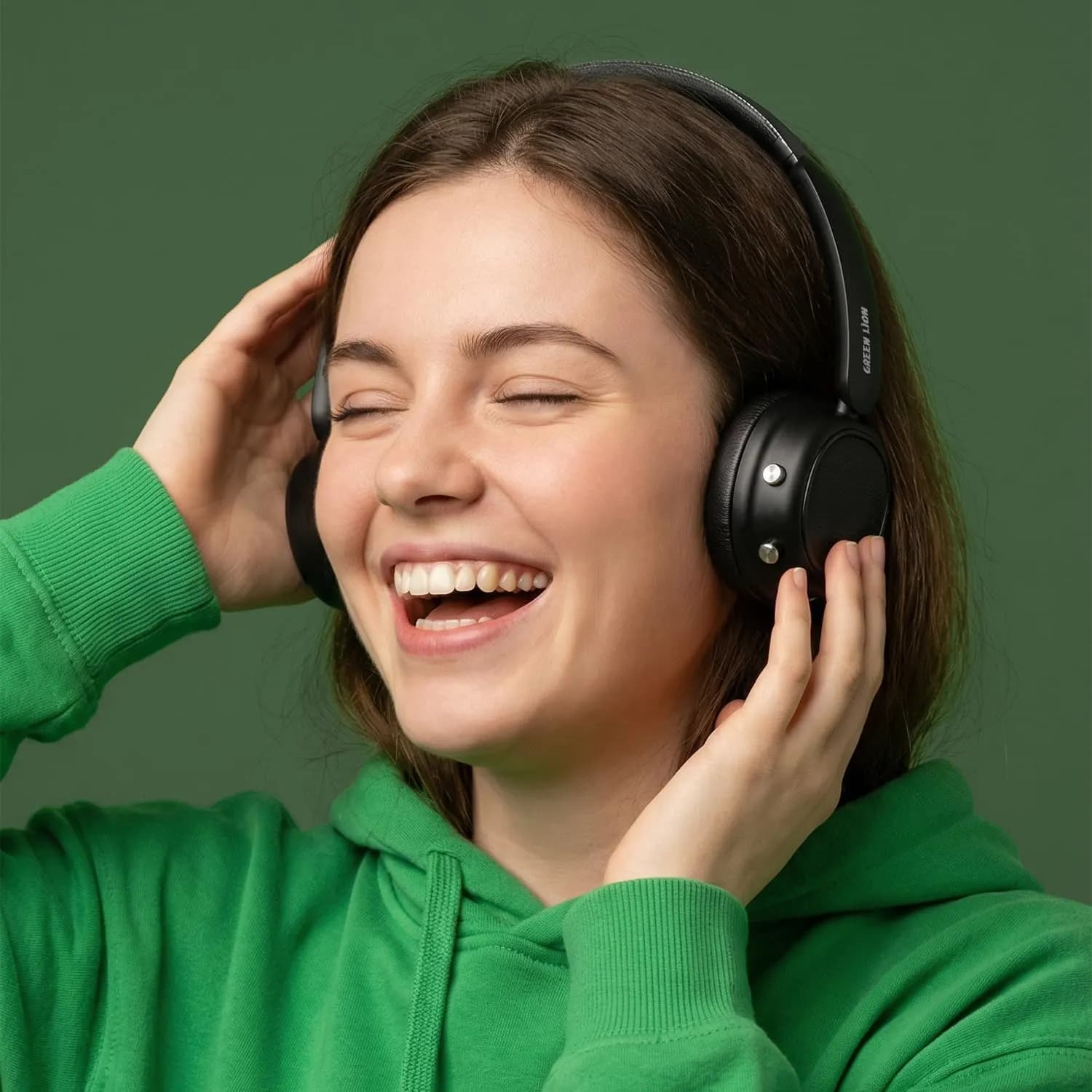 Green Lion Wireless Headphones Urban - ANC, 47H Playtime, Black — Beige 4