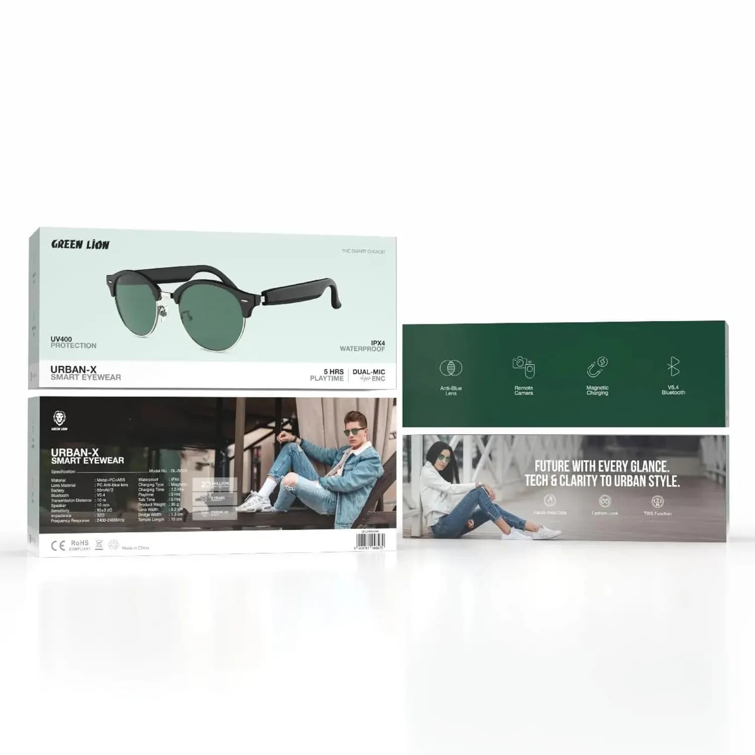 Green Lion Smart Eyewear Urban-X - Black 4
