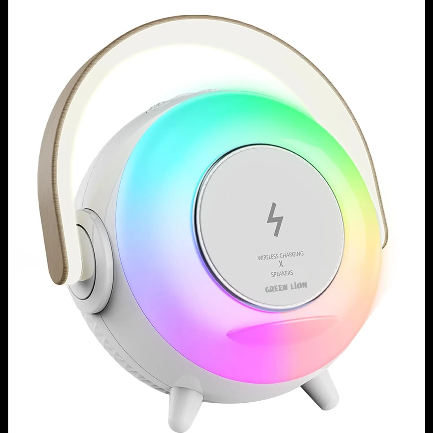 Green Lion Bedside Lamp Uranus - 15W Wireless Charger, BT Speaker, white 1 Green Lion Bedside Lamp Uranus - 15W Wireless Charger, BT Speaker, white 1