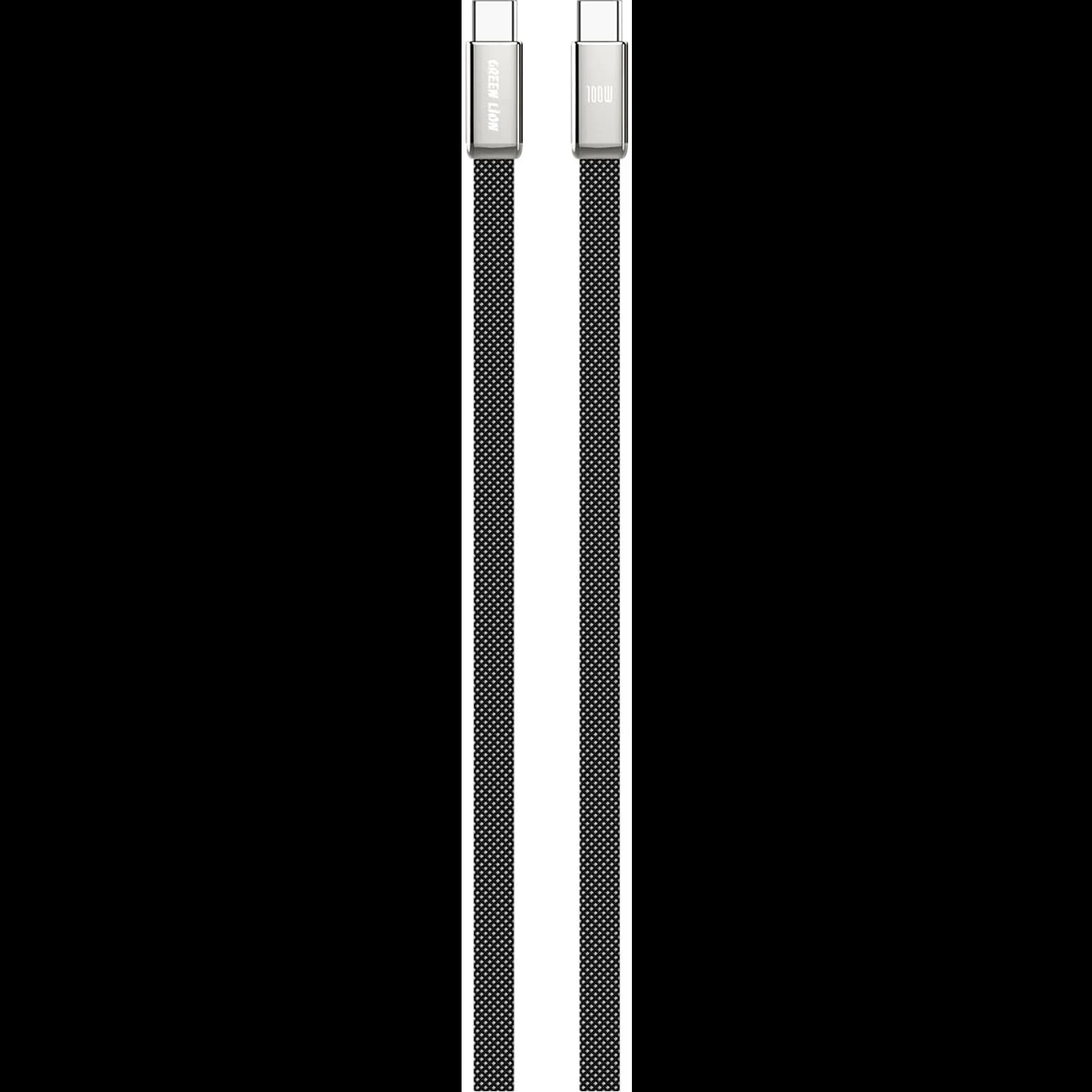 Green Lion USB-C Cable - 100W PD, 1M, Black — Silver 4
