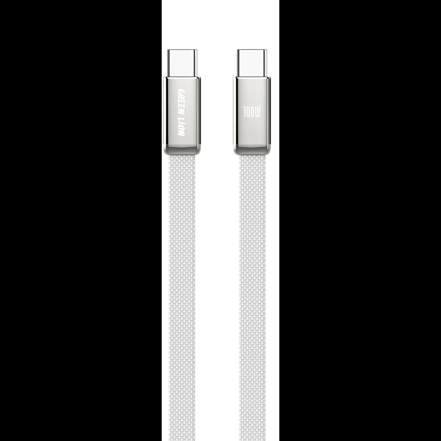Green Lion USB-C Cable - 100W PD, 1M, Black — Silver 1 Green Lion USB-C Cable - 100W PD, 1M, Black — Silver 1