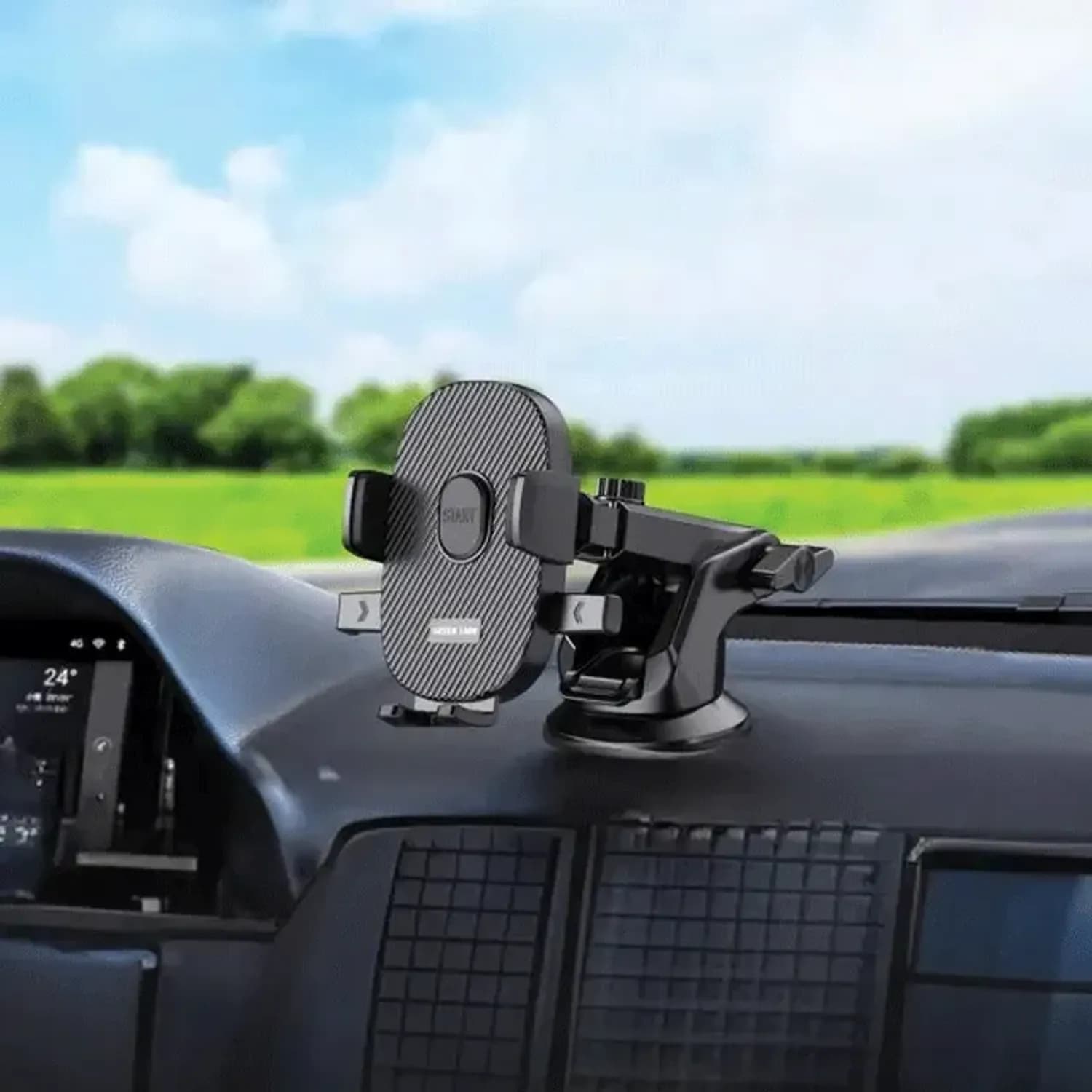 Green Lion Car Phone Holder - 360° Rotation, Black 2