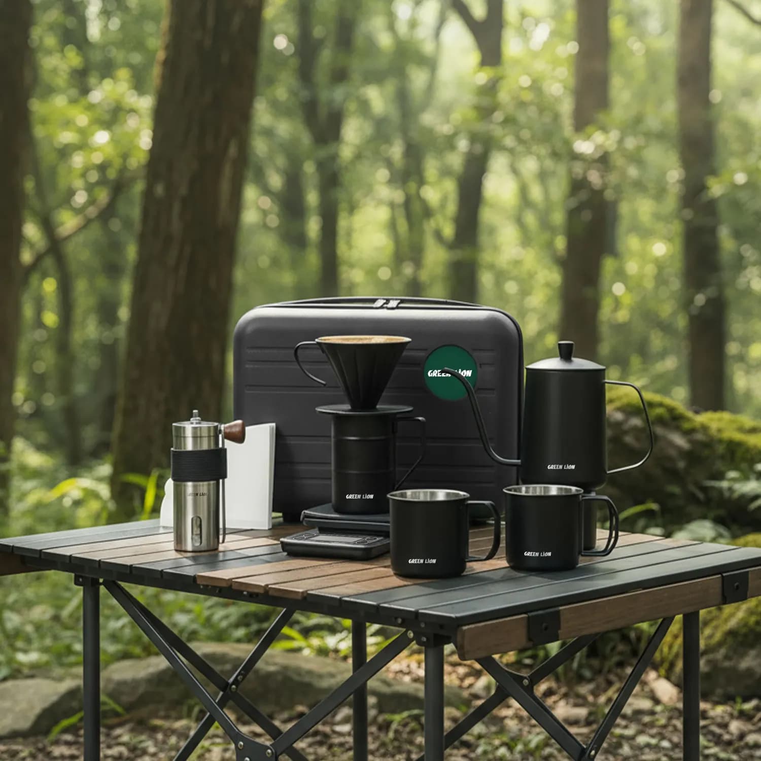 Green Lion Portable V60 Coffee Maker Set Pro - Complete Kit, Black 4