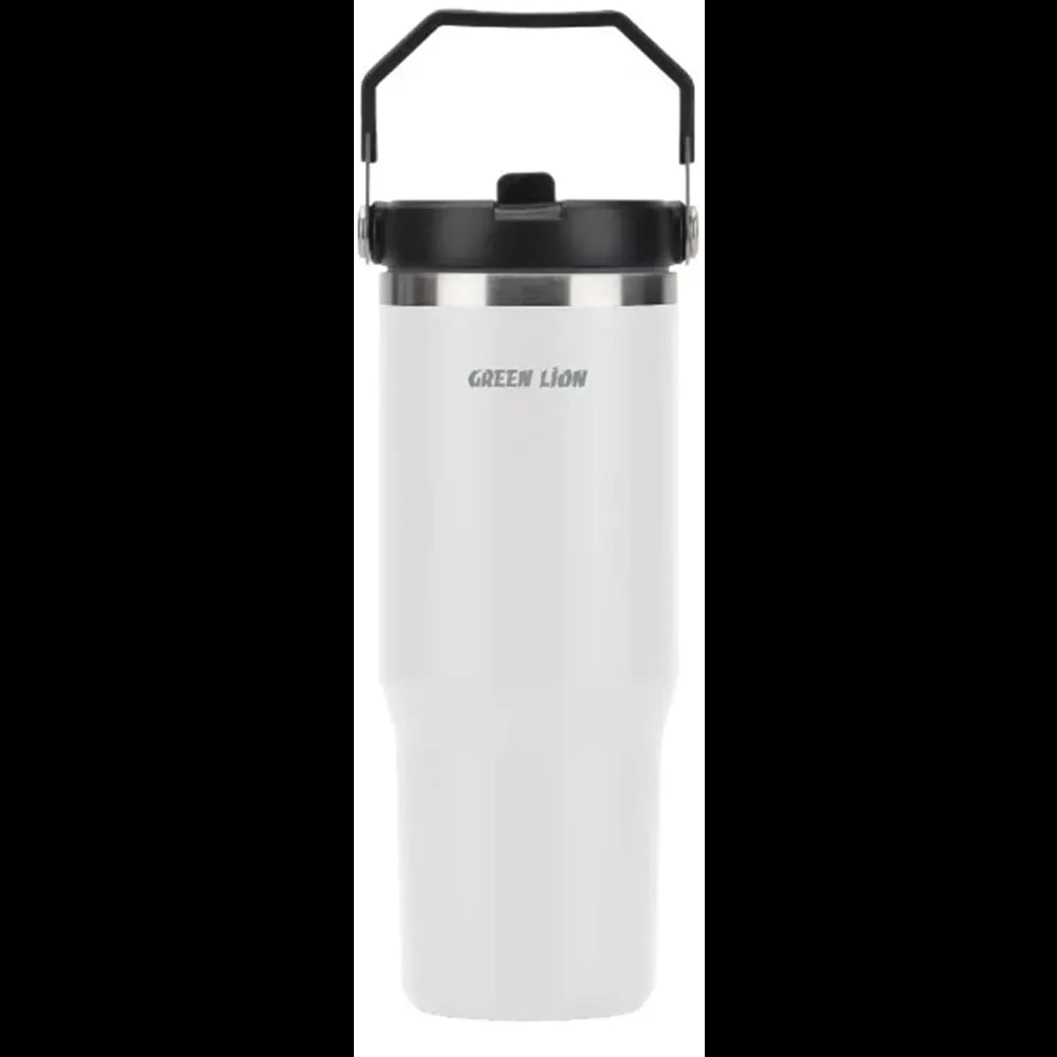 Green Lion Vacuum Tumbler - 900ml Double-Wall, White — Black 2