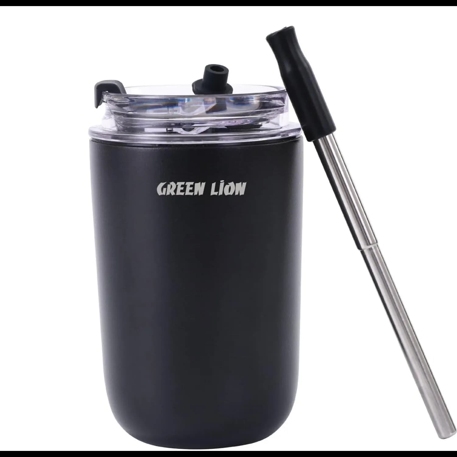 Green Lion Vacuum Travel Mug Lite 280mL - Hot 6H Cold 12H, White — Black 1 Green Lion Vacuum Travel Mug Lite 280mL - Hot 6H Cold 12H, White — Black 1