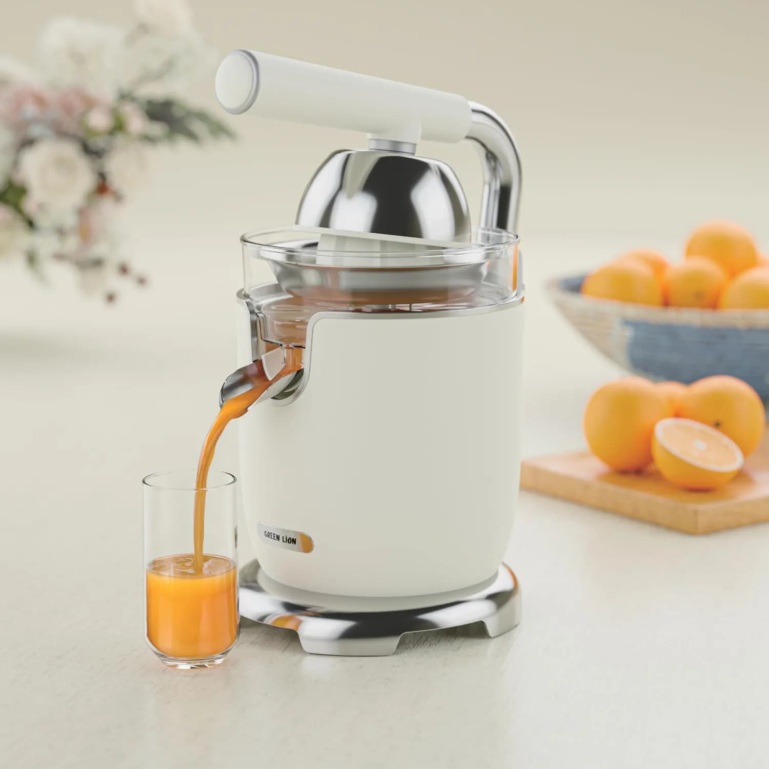 Green Lion Citrus Juicer - 170W Copper Motor, Cream 2