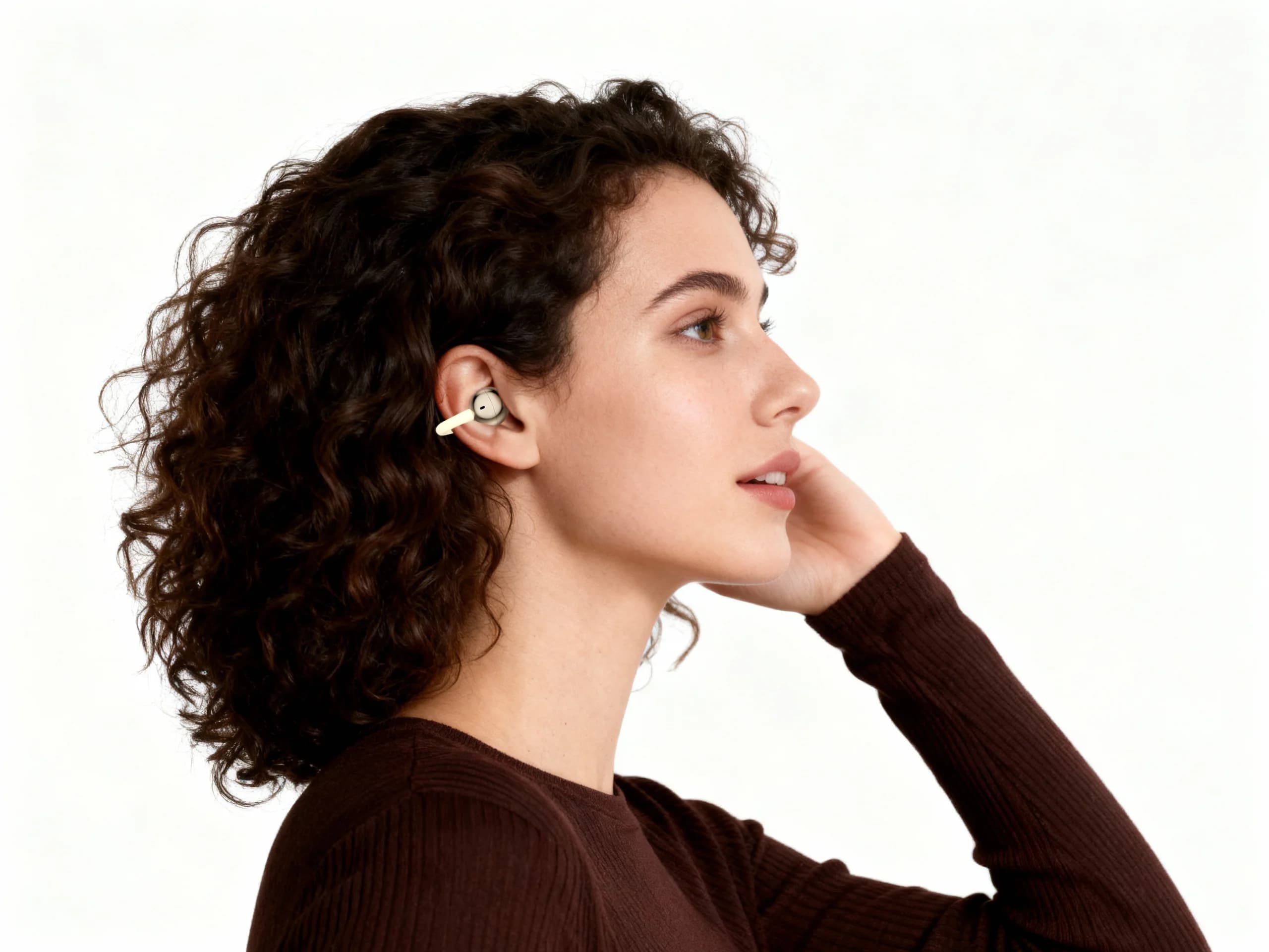 Green Lion Wireless Earbuds VENICE - Open-Ear, Touch Control, Beige 2