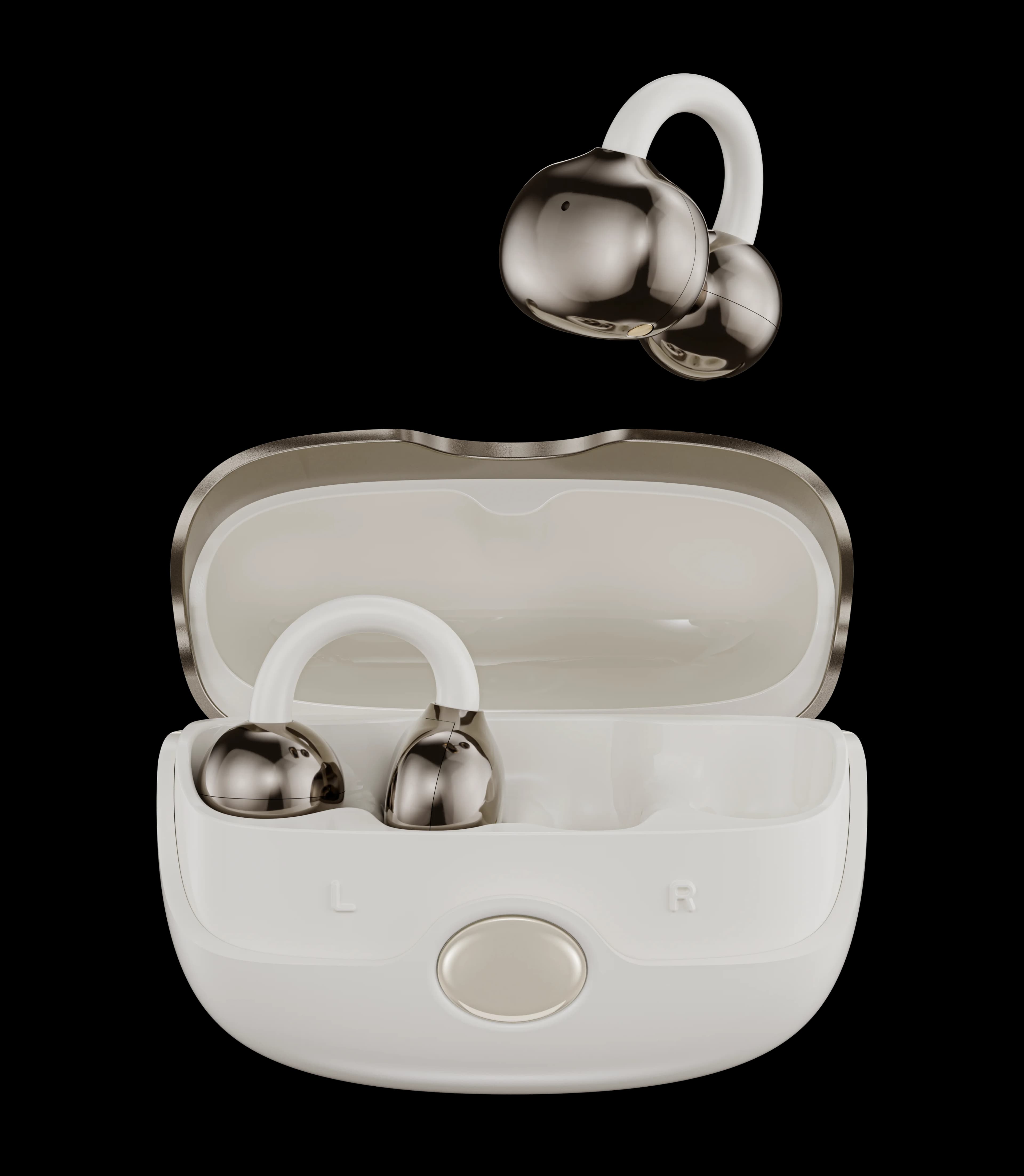 Green Lion Wireless Earbuds VENICE - Open-Ear, Touch Control, Beige 3