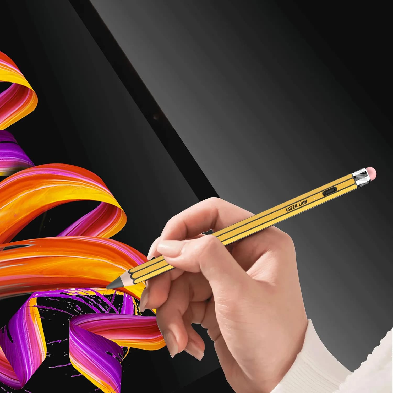 Green Lion Stylus Pencil Vintage - 2 in 1, Yellow 2