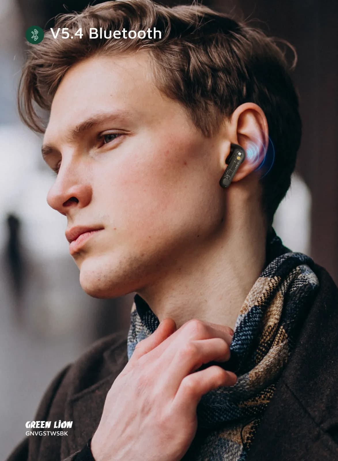 Green Lion Vegas True Wireless Earbuds - Black 3
