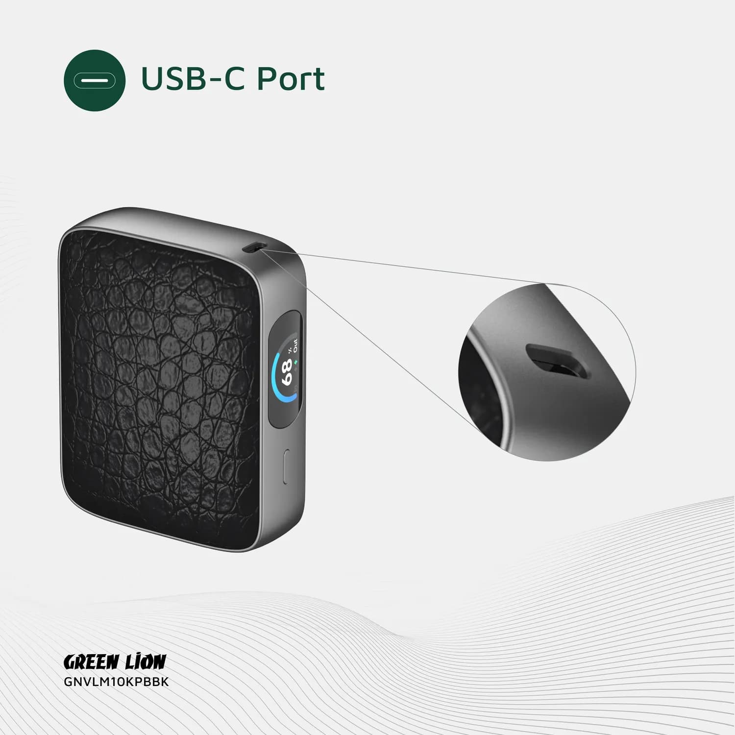 Green Lion Power Bank VALMONT 10000mAh PD 45W - Black 4