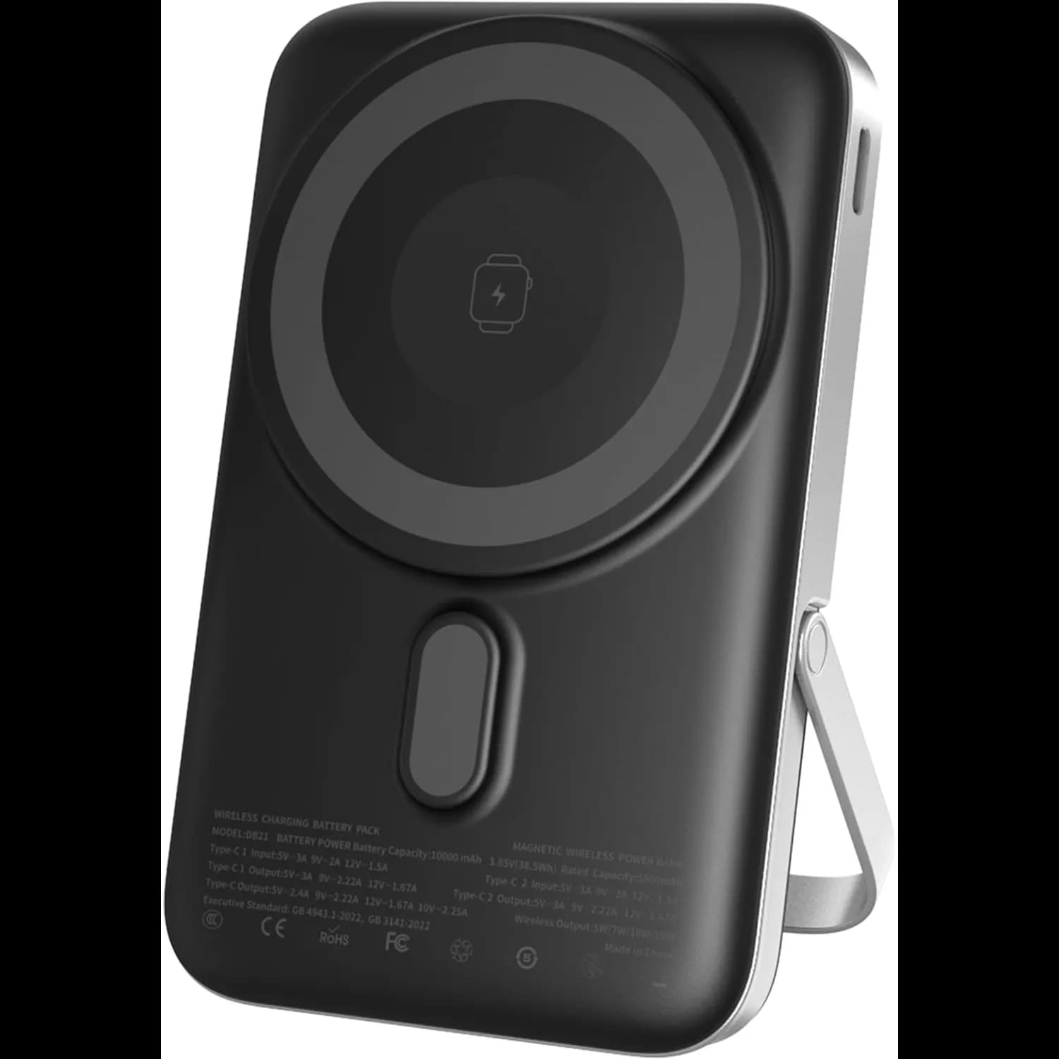 Green Lion Power Bank Volt Gauge 10000mAh - Wireless 15W, PD 22.5W, Black 4