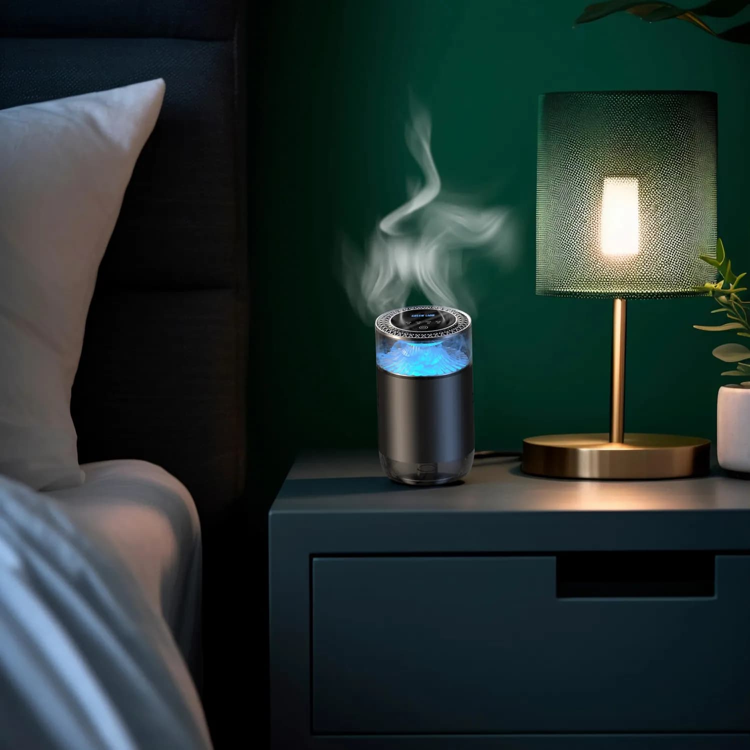 Green Lion Fragrance Diffuser Veloura - 10W, LED Lights, Type-C, Black 3