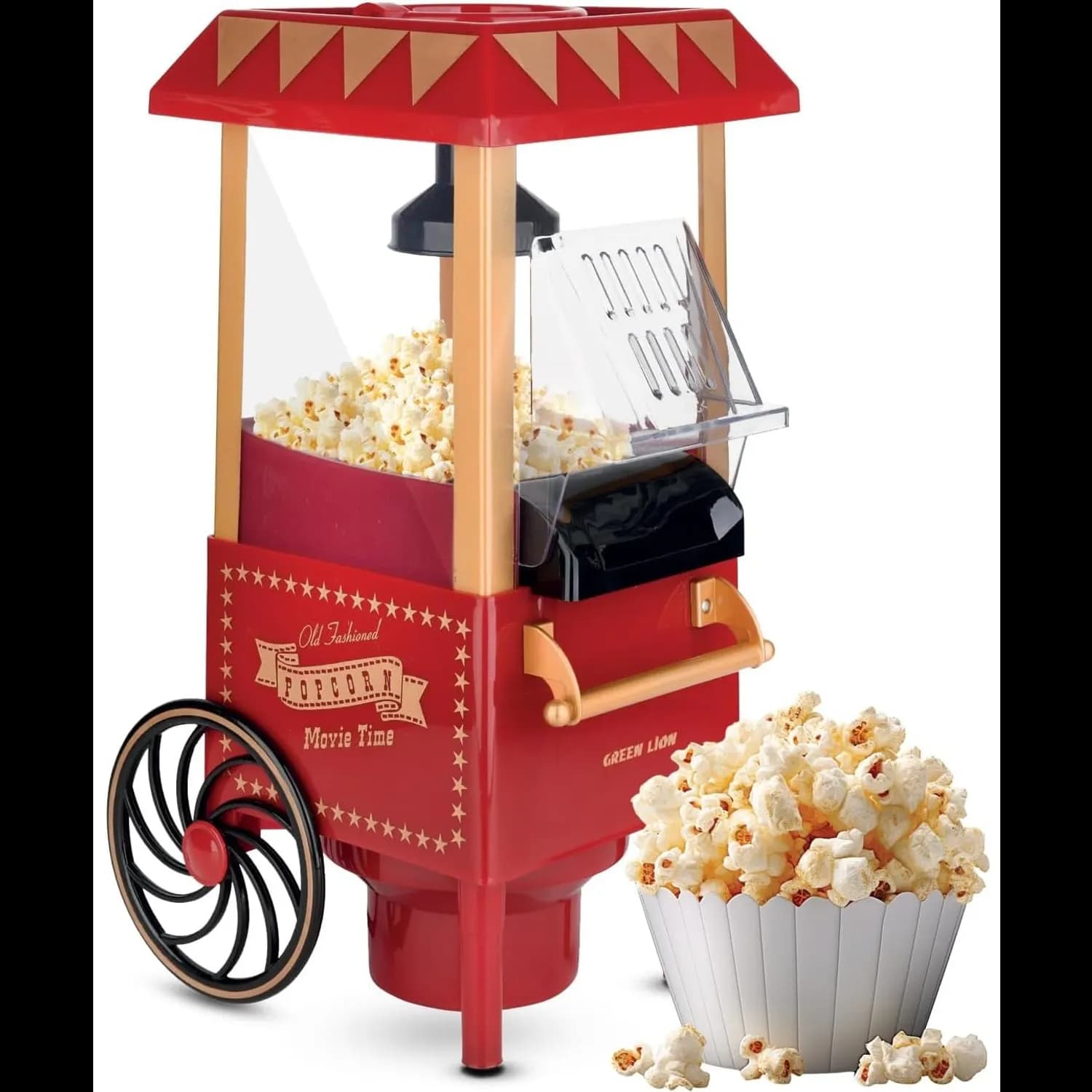 Green Lion Popcorn Maker - 270ml, 1200W, Vintage 1 Green Lion Popcorn Maker - 270ml, 1200W, Vintage 1