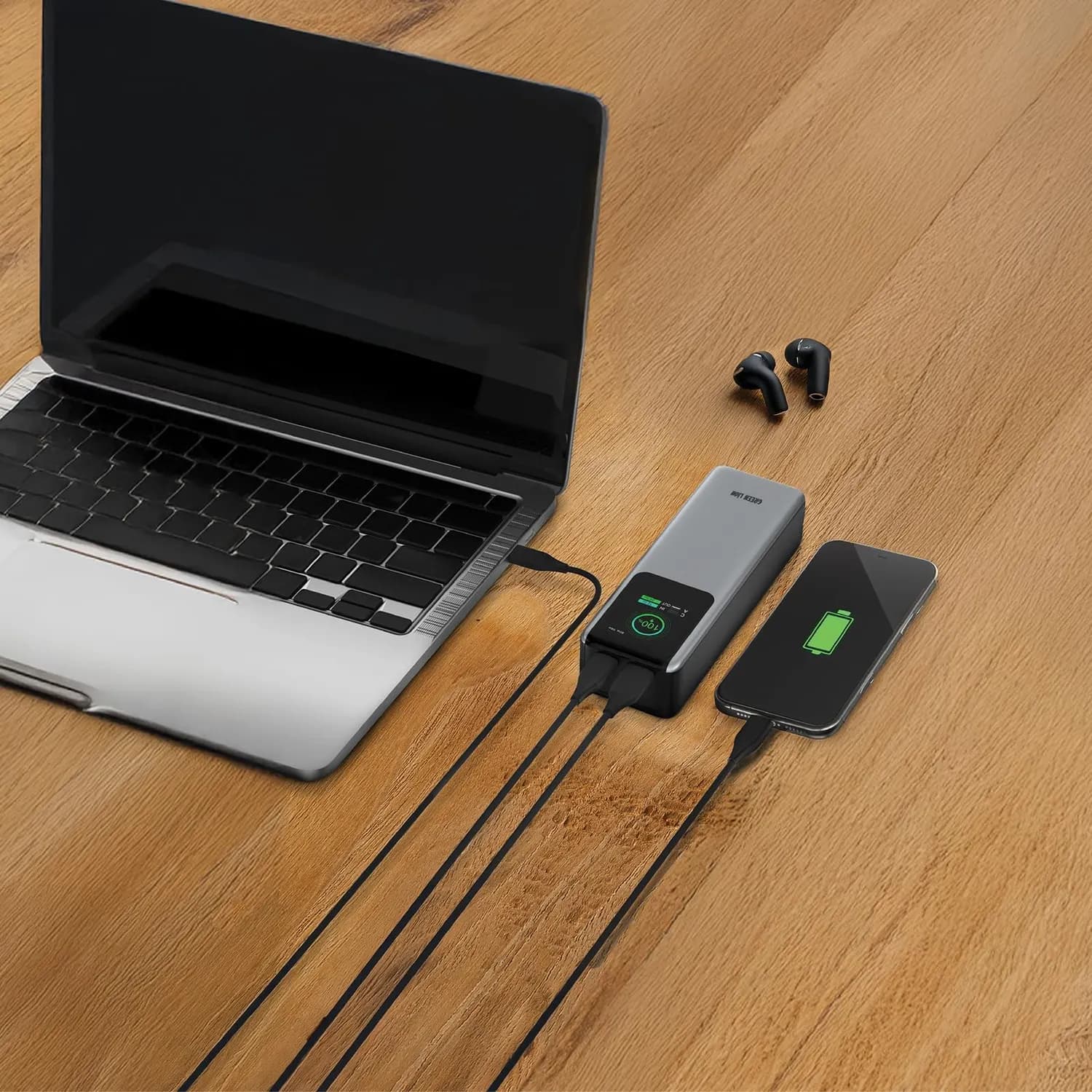 Green Lion Power Bank - 20000mAh 100W PD, Gray 2