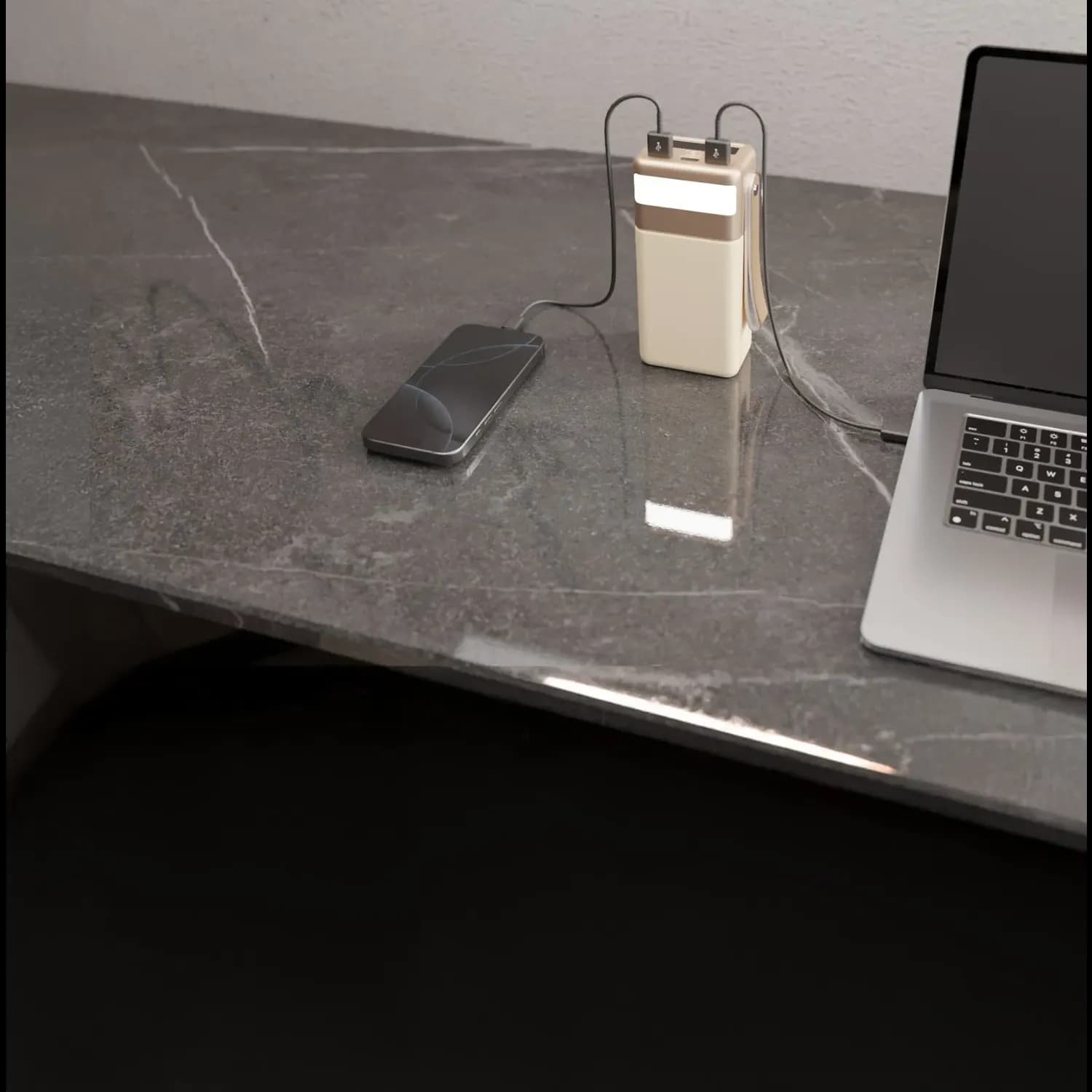 Green Lion Power Bank Voyager 60 - 60000mAh PD 20W, Beige 2