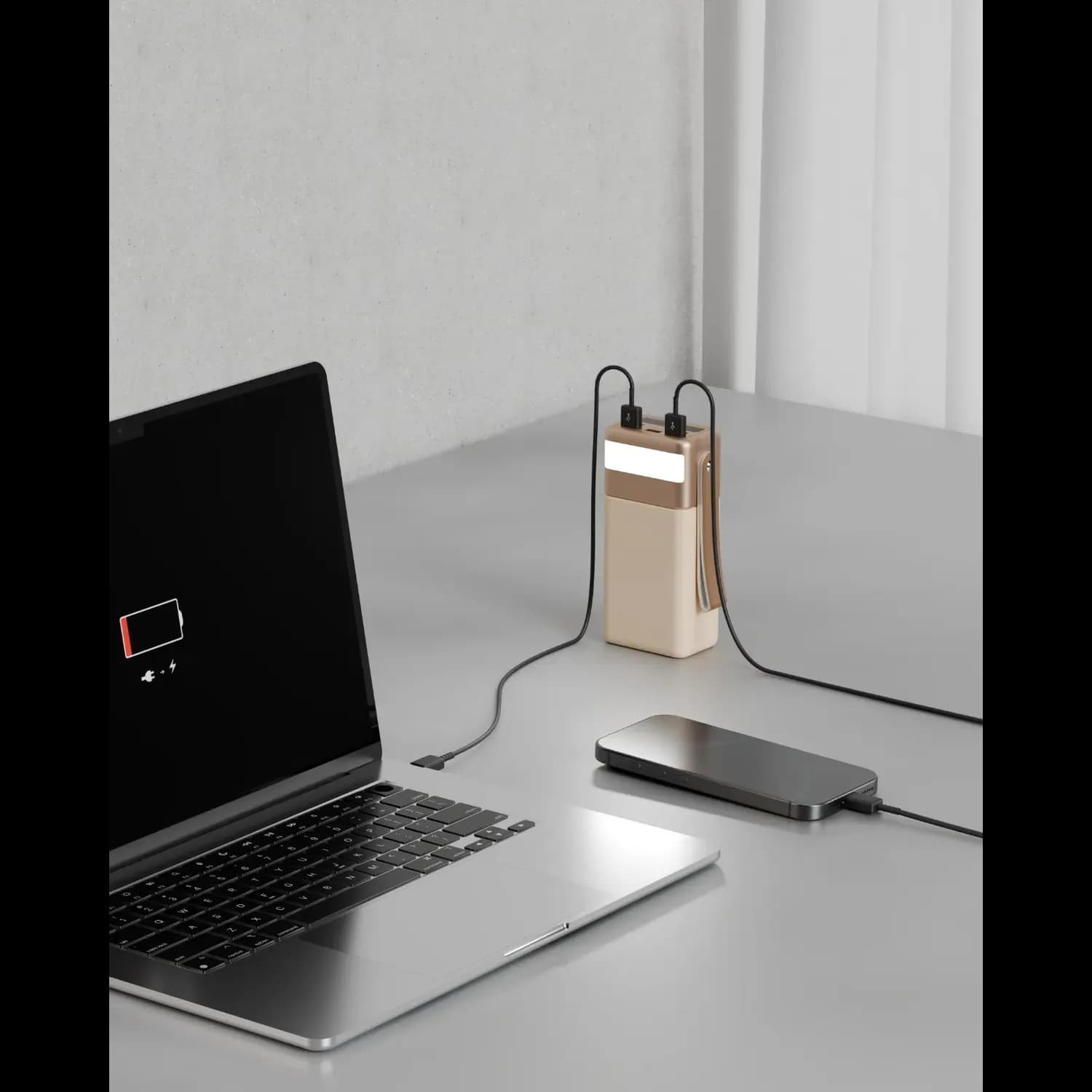 Green Lion Power Bank Voyager 60 - 60000mAh PD 20W, Beige 3