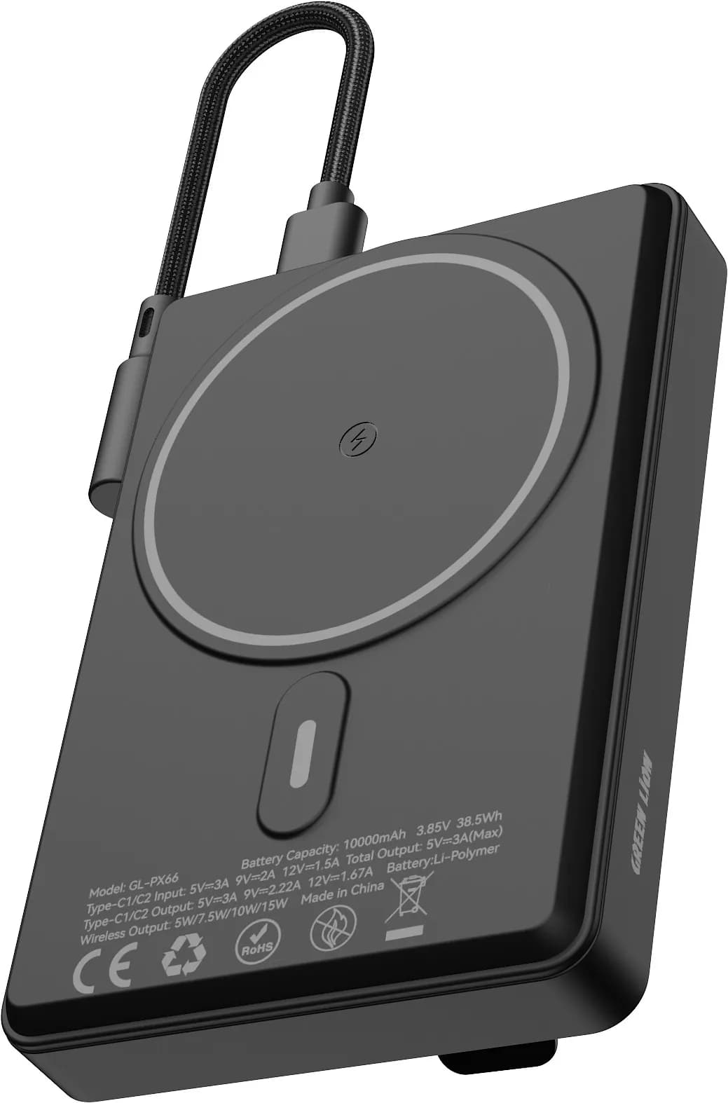 GREEN LION Power Bank Vita GNVTA10KPBBK - 10000mAh PD 20W MagSafe, Black 2