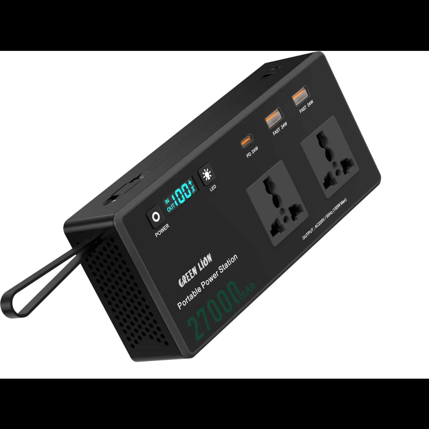 Green Lion Power Bank Volt Mate - 27000mAh, 150W AC, Black 1