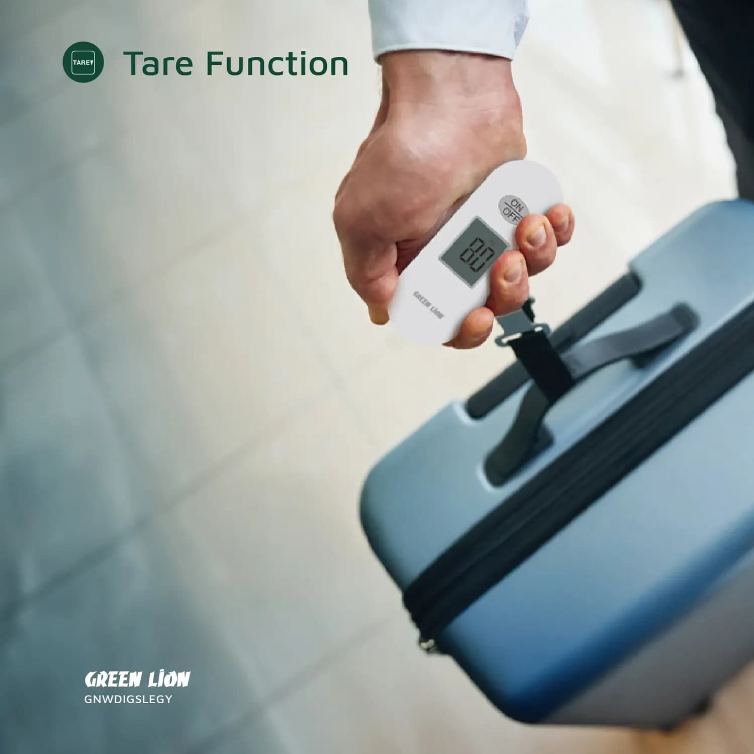 Green Lion Digital Luggage Scale Weight Mate - 40kg, Gray 2