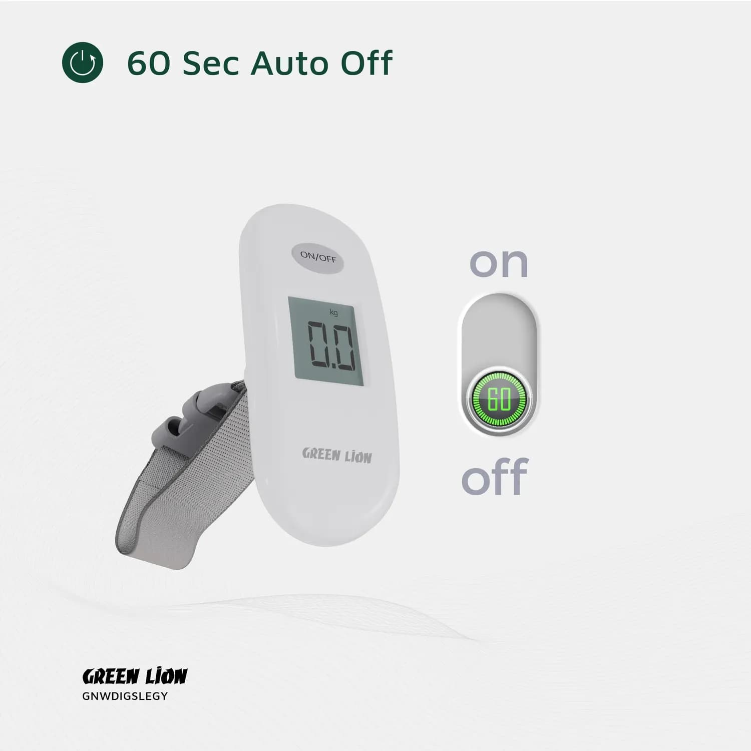 Green Lion Digital Luggage Scale Weight Mate - 40kg, Gray 4