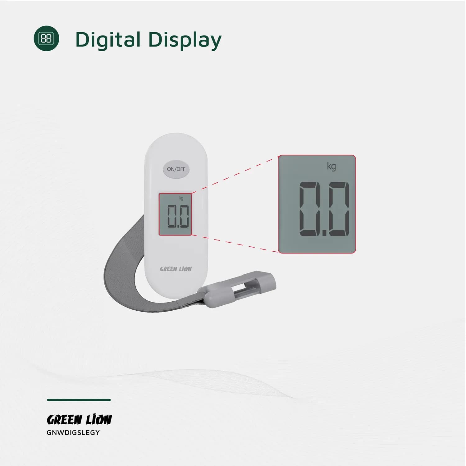 Green Lion Digital Luggage Scale Weight Mate - 40kg, Gray 5