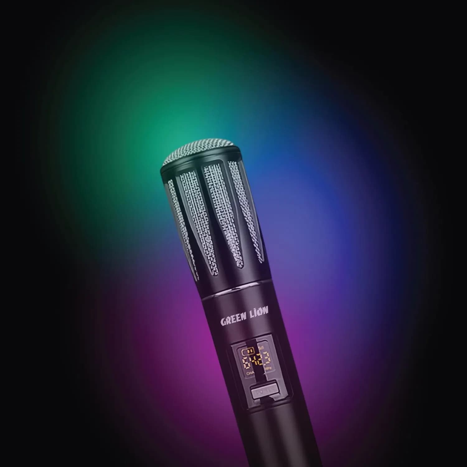 Green Lion Wireless Dual Dynamic Microphones - Rechargeable, Black 3
