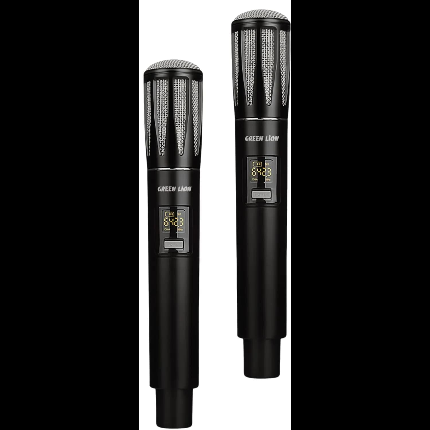 Green Lion Wireless Dual Dynamic Microphones - Rechargeable, Black 4
