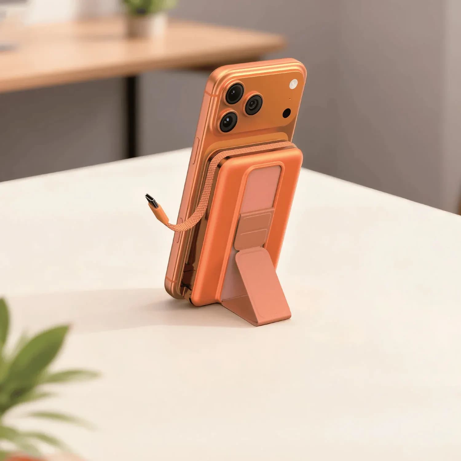 GREEN LION Wellington Power Bank - 10000mAh, 35W PD, 25W Wireless - Orange — Orange 3