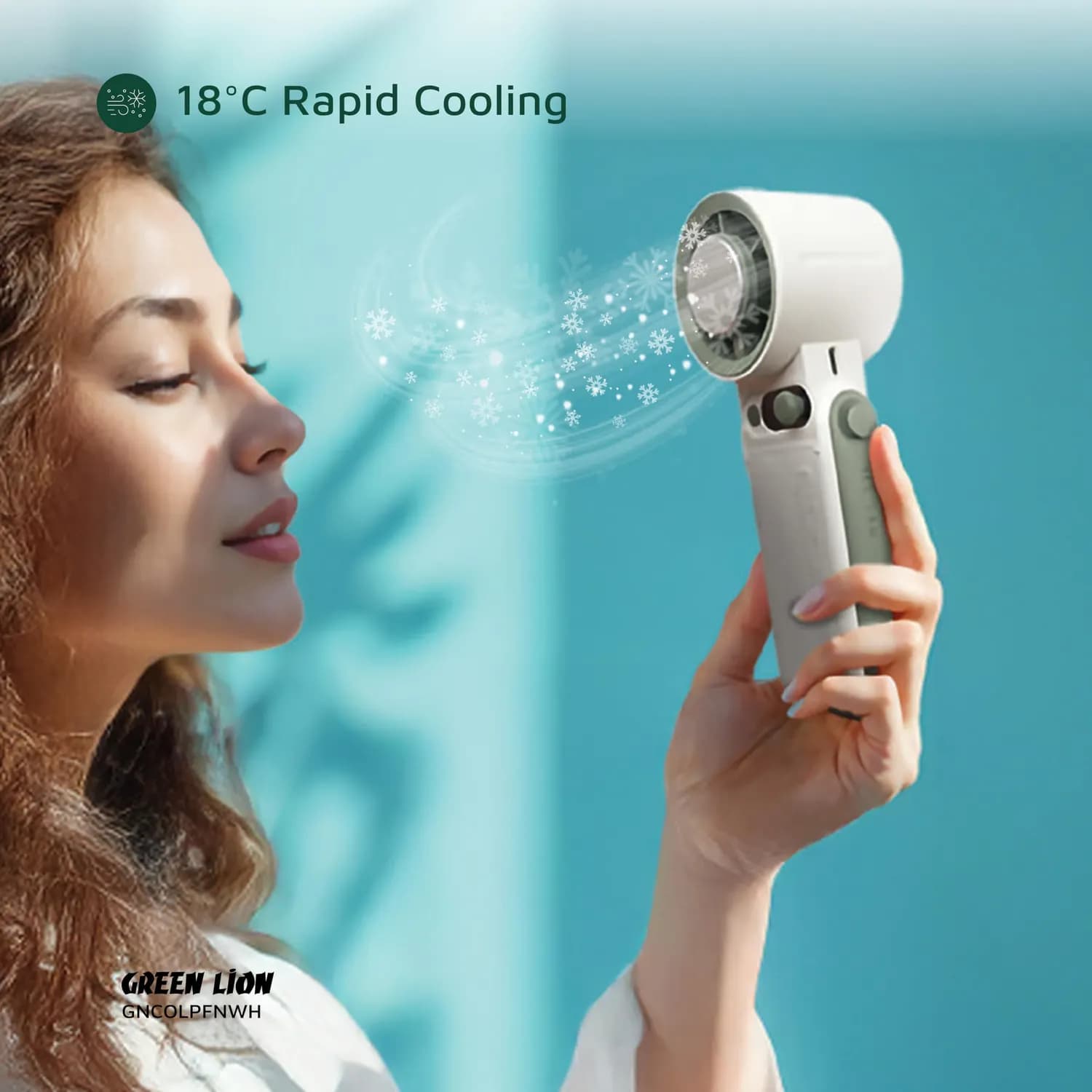 Green Lion Portable Fan Coolio - 10W, White 3