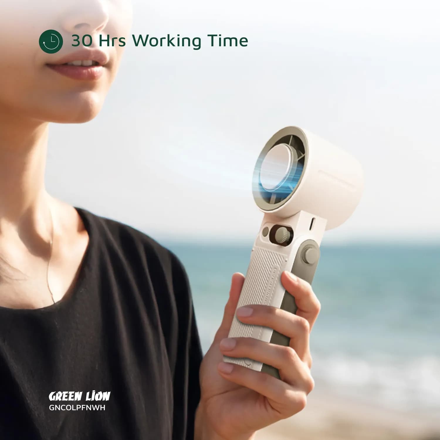 Green Lion Portable Fan Coolio - 10W, White 4
