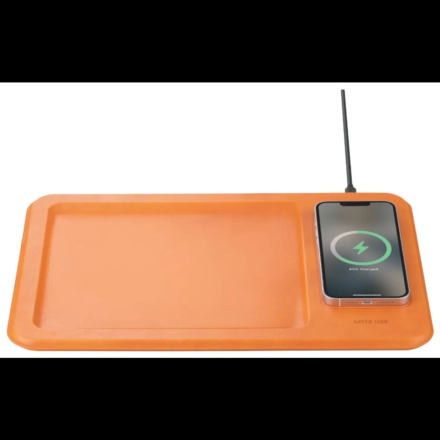Green Lion Wireless Charging Pad - 15W Fast Charge, Orange 2