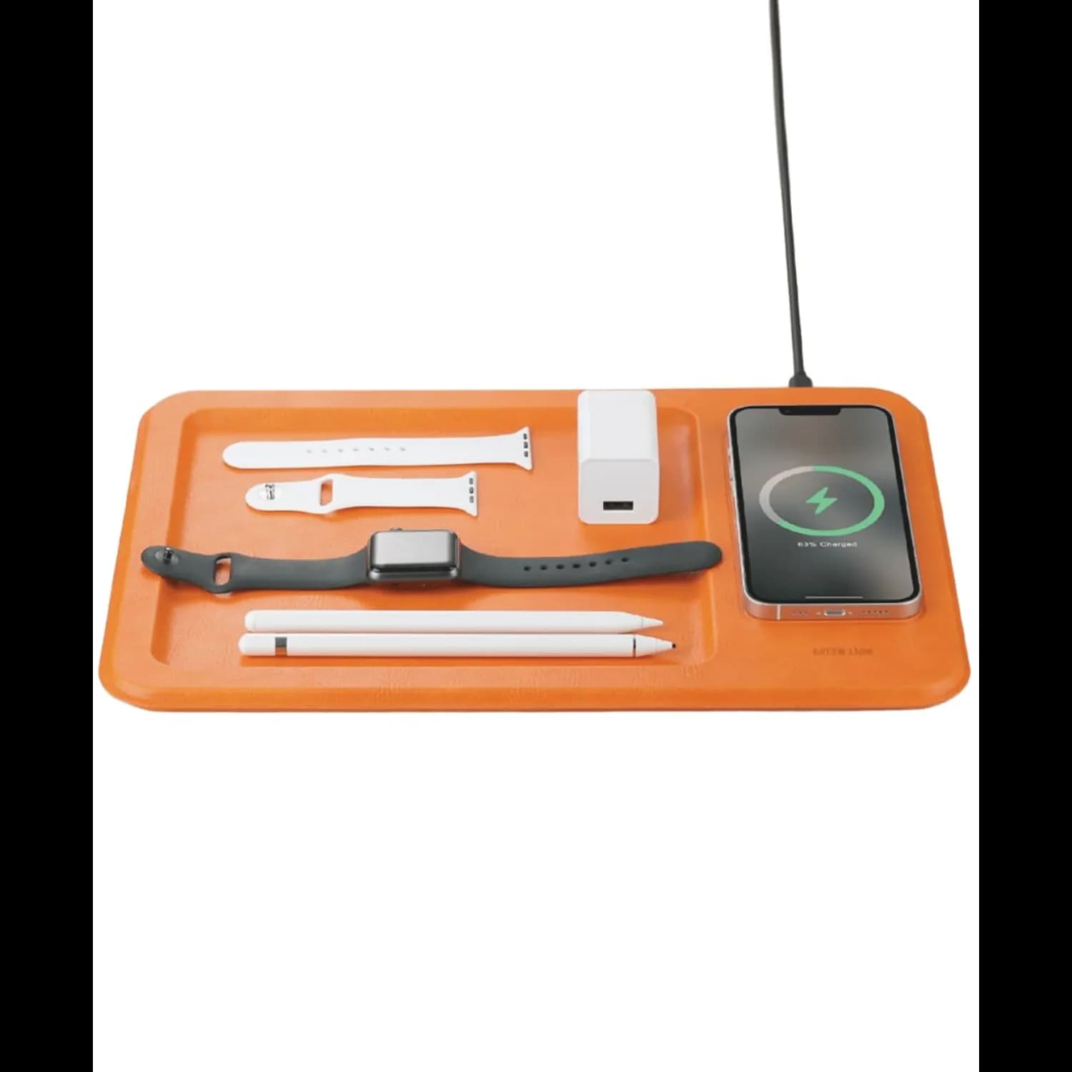 Green Lion Wireless Charging Pad - 15W Fast Charge, Orange 1